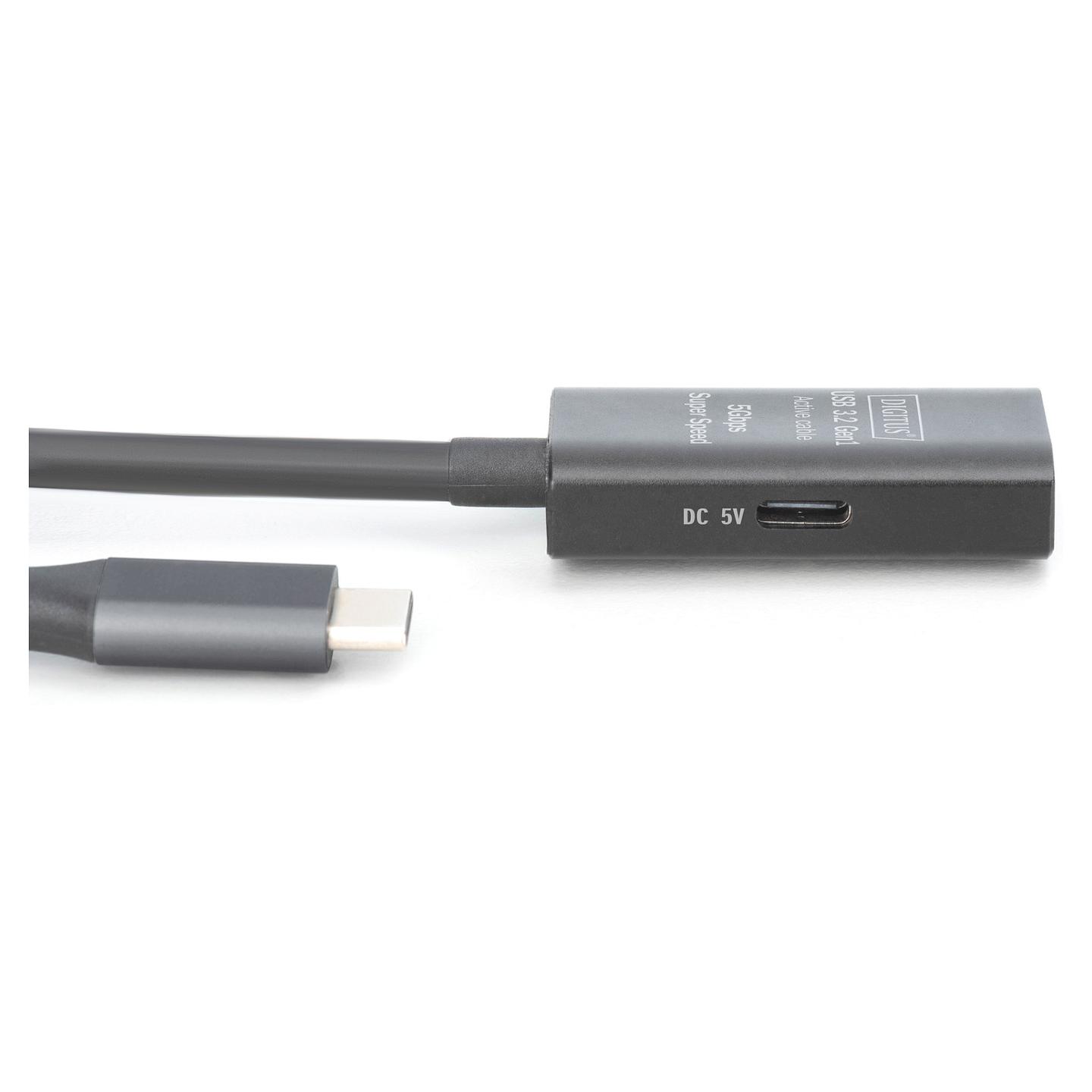 Kabllo USB Digitus DA-73109 / USB-C në USB-C / 10m / USB 3.2 Gen 1 / 5Gbps / Aktiv - Zezë - 4
