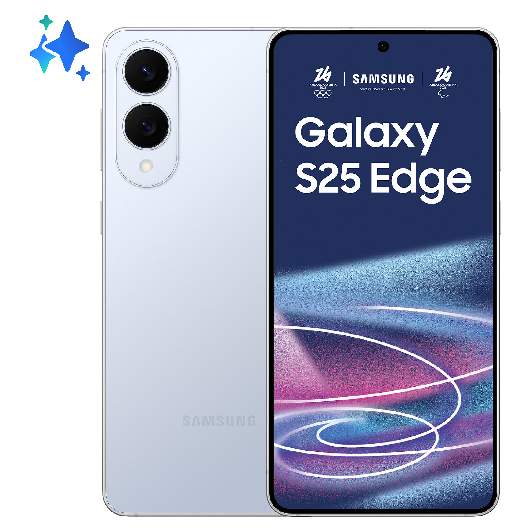 Telefon Samsung Galaxy S25 Edge S937 / 5G / Dual SIM / 12GB / 256GB – Titanium Icyblue - 1
