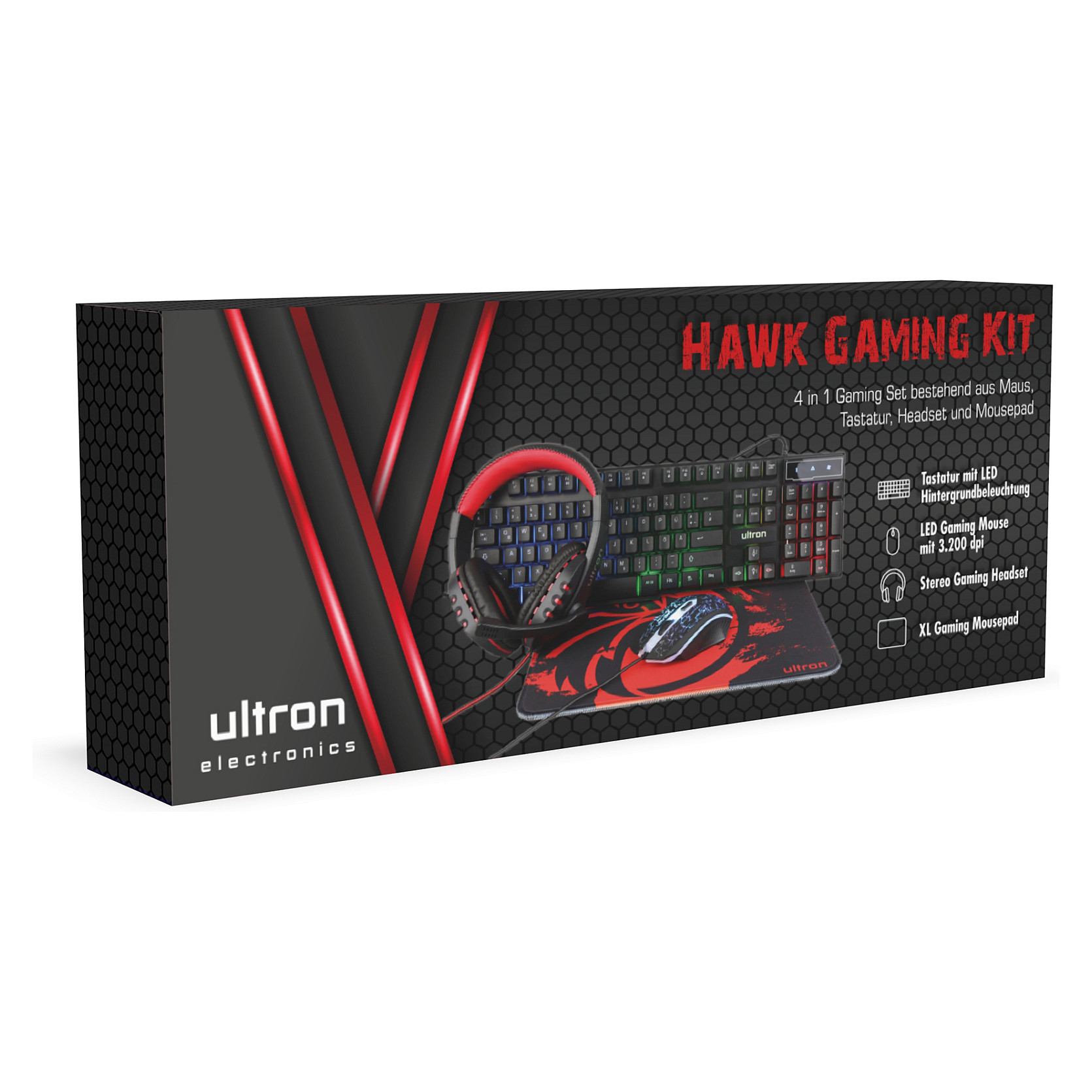 Bundle Ultron HAWK Gaming Set Wired 4‑in‑1- Zezë - 6