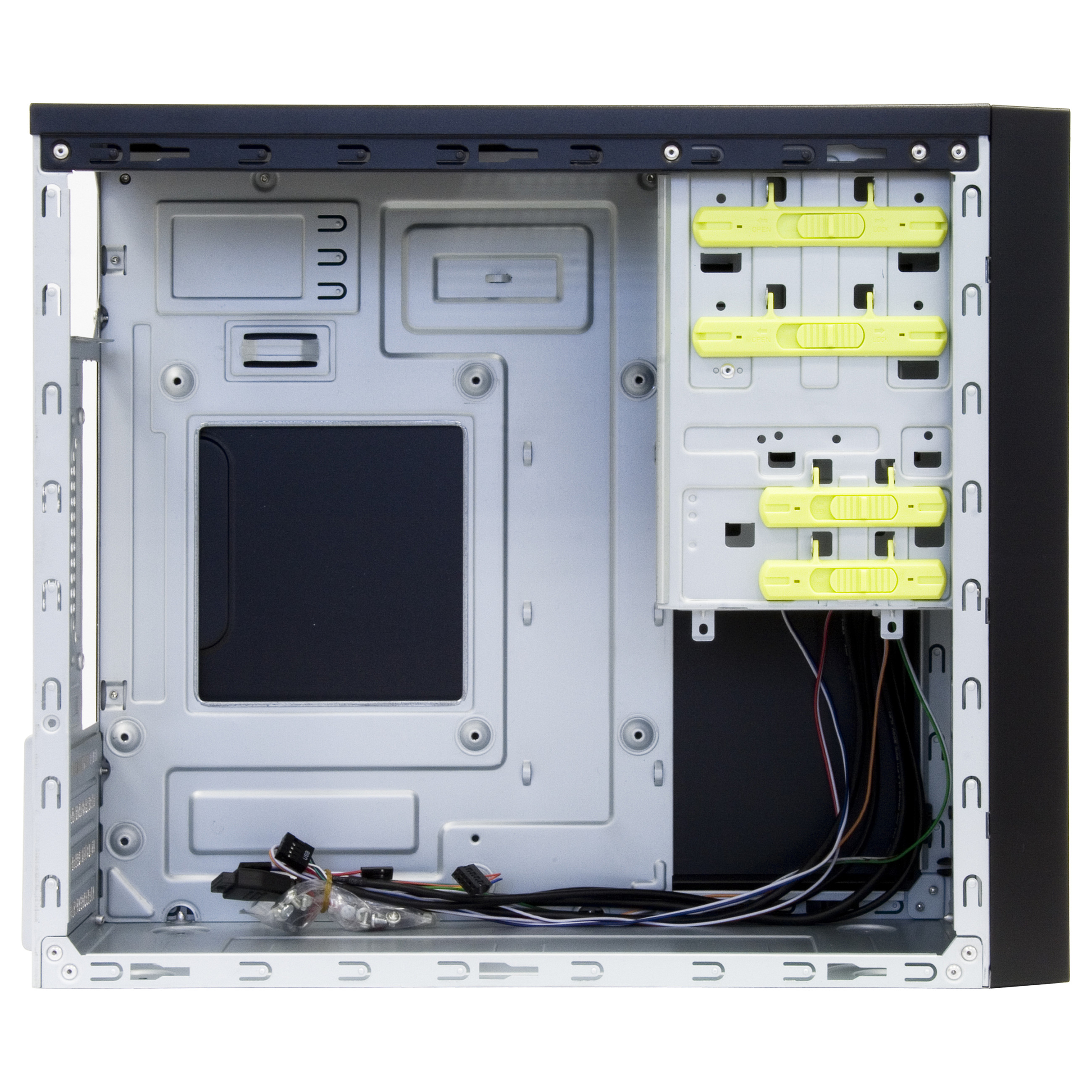 Kasë PC Chieftec CT-01B-OP / Mini Tower / Fan 80/90/120mm / HDD 2.5"/3.5" - Zezë - 2