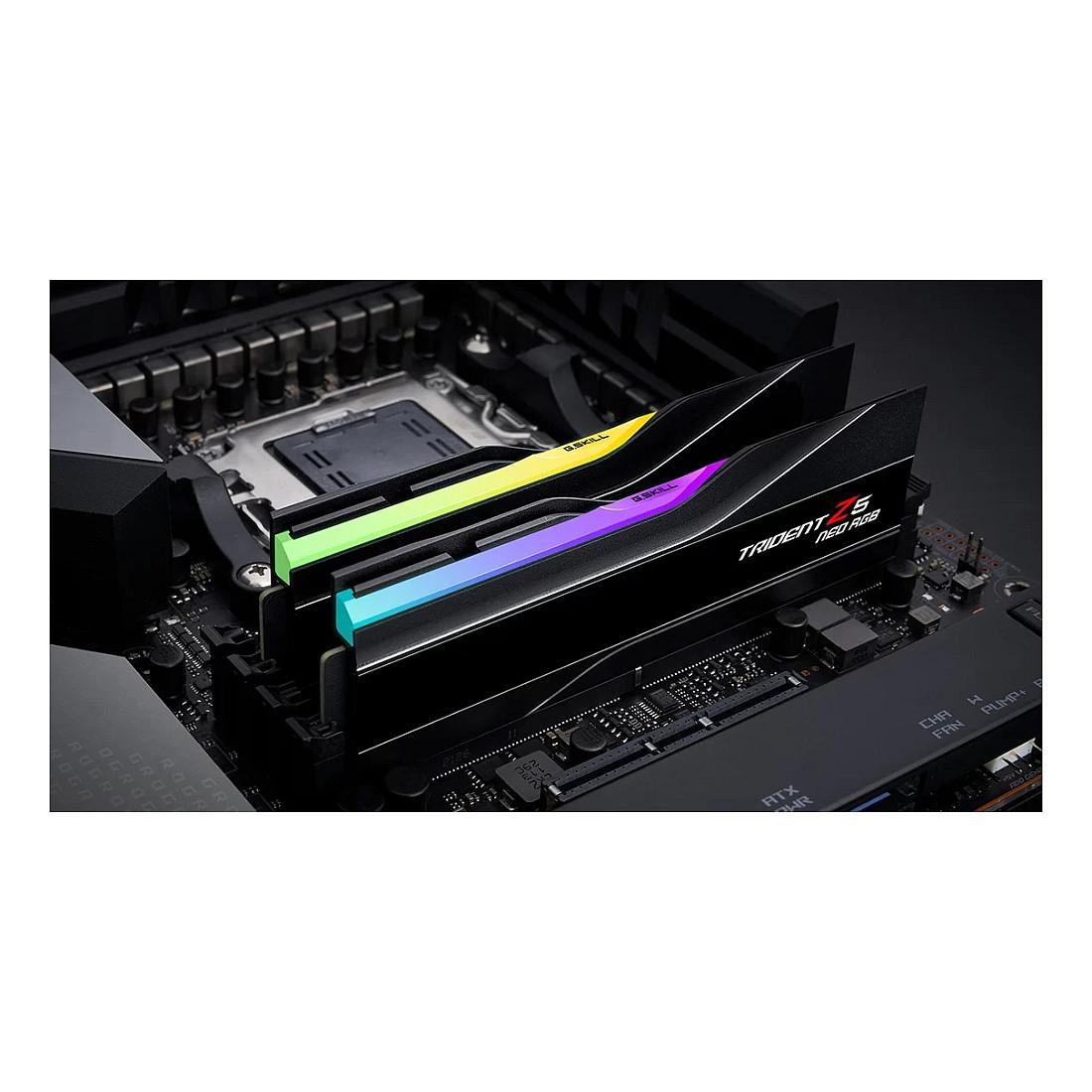 RAM Memorie DDR5 G.Skill Trident Z5 Neo RGB F5-6000J3444F64GX2-TZ5NR, 128GB (2x64GB), DIMM, 6000MHz, CL34, 288-pin - Zezë - 5
