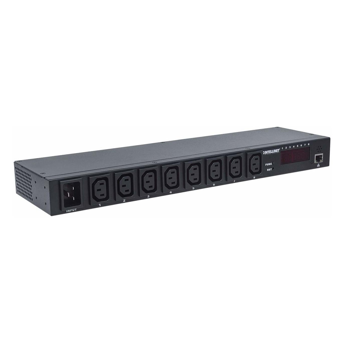 PDU Inteligjente Intellinet 163682 / 19" / 1U / 8x C13 / C20 / 90-240 V / 20 A - Zezë - 2