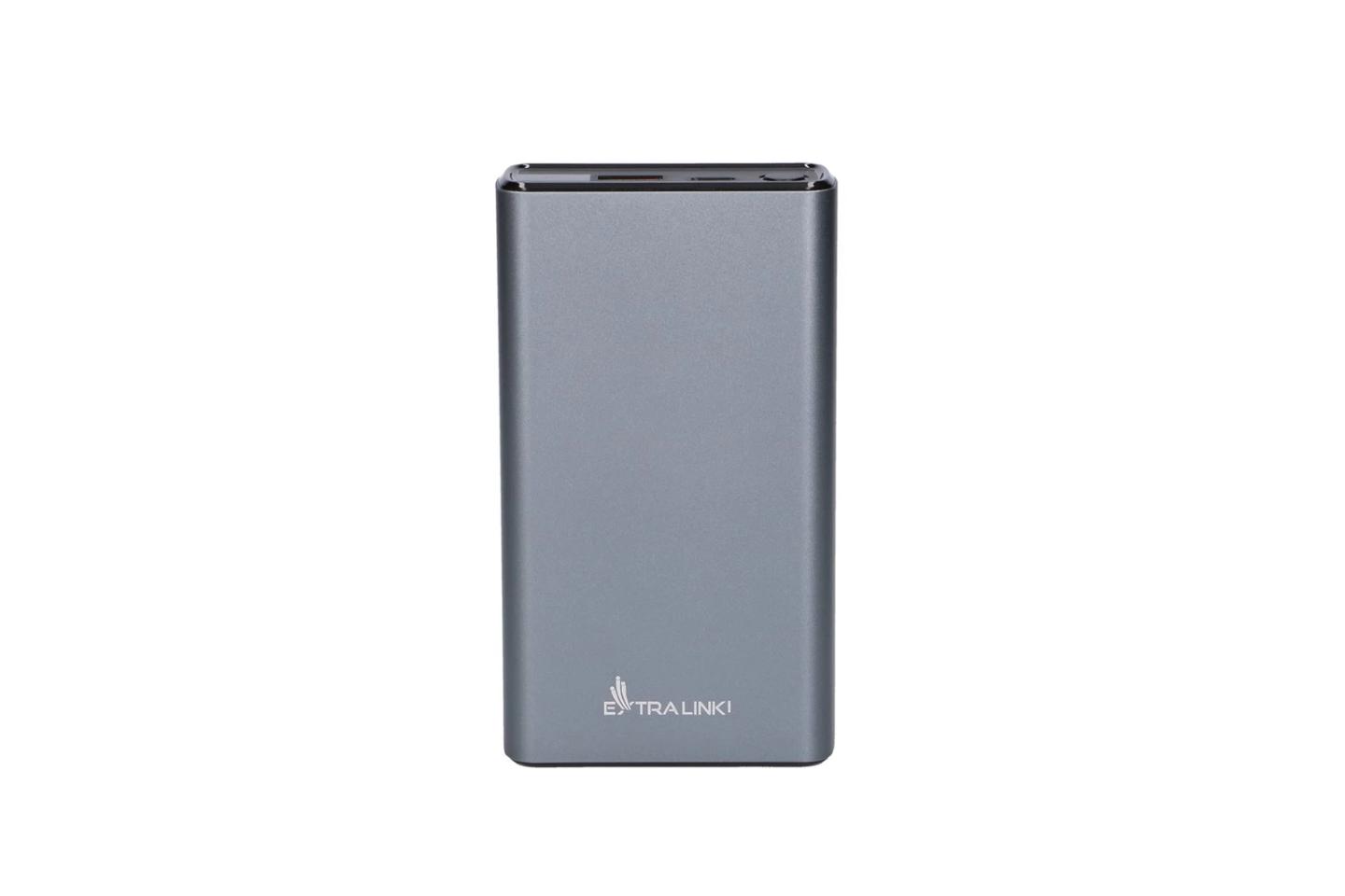 Powerbank Extralink EPB-126 / 20000mAh / 45W PD / USB-C / USB-A - Argjend - 5