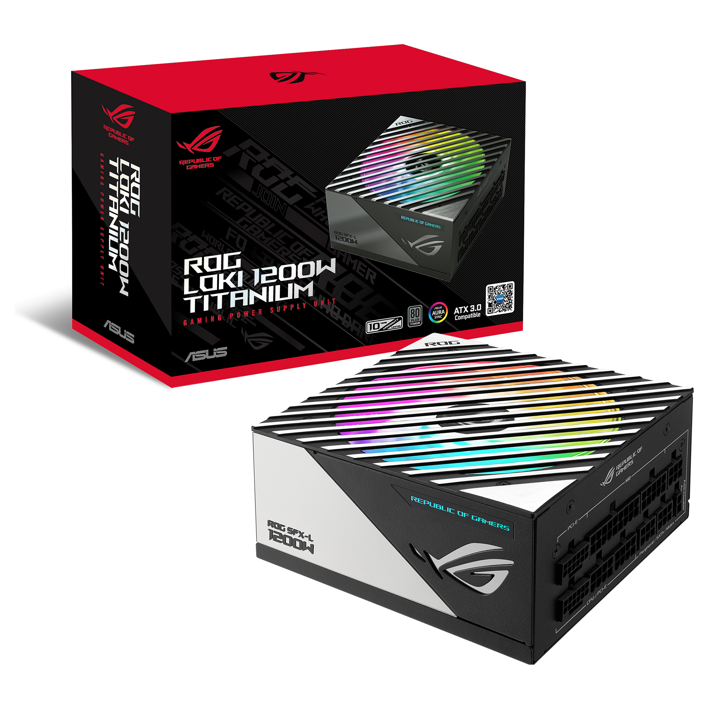 Furnizues Energjie ASUS ROG LOKI SFX‑L / 1200W / 80 PLUS Titanium / SFX‑L 3.1 - Zezë / Argjend - 13