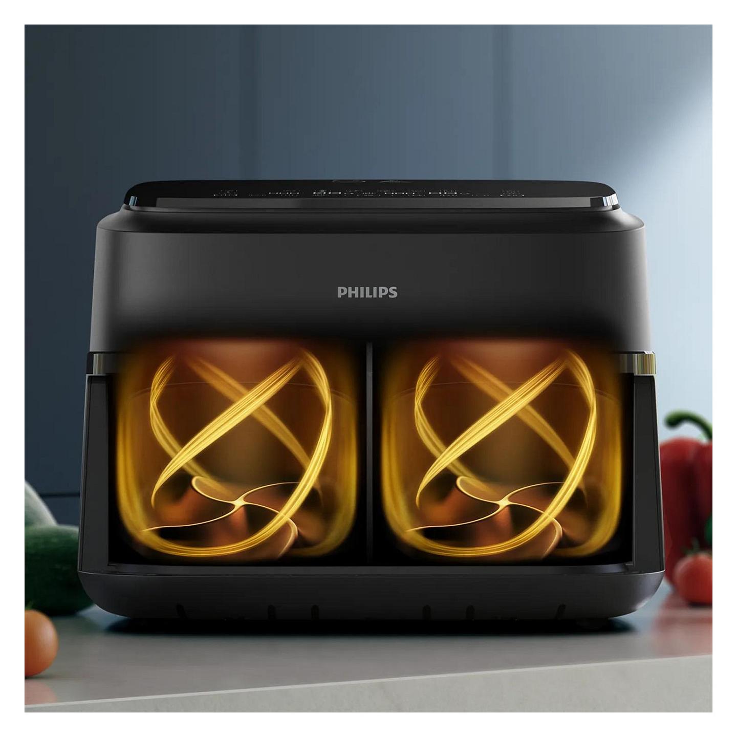 Fryer Philips 1000 Series / NA150/00 / 7.1L / 2450W / 2x3.55L / 6 Programe / 40–200°C / RapidAir Plus / Sync – Zezë - 9