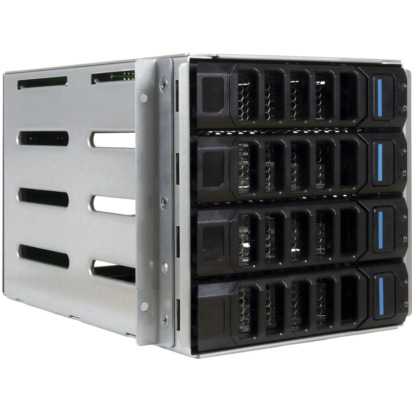 Kornizë për disqe Inter-Tech ER-680, 4x 3.5", 4x 2.5", Hot-Swap, SAS, SATA, 12 Gb/s - Zezë