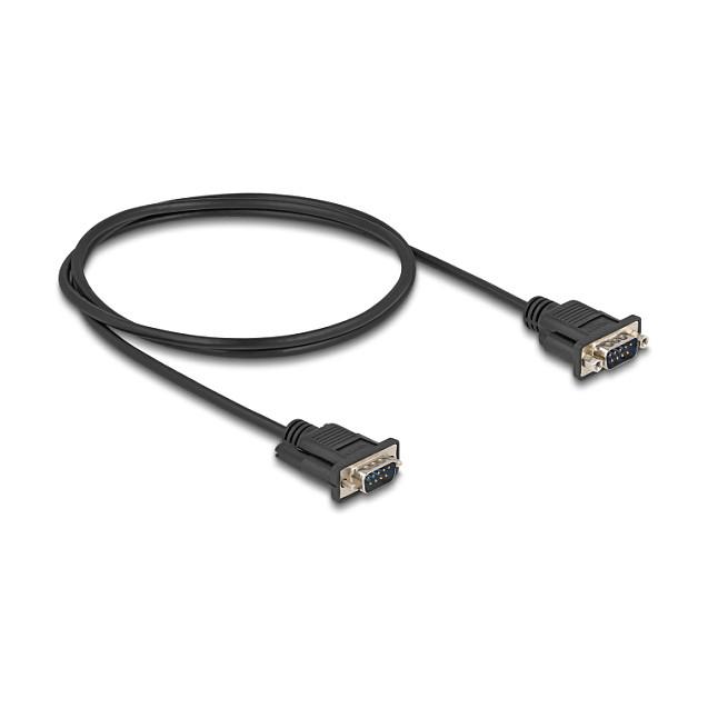 Adapter DeLOCK 88000 serial Kabllo – Kabllo Serial DeLOCK 88000 / RS-232 D-Sub9 Male në D-Sub9 Male / 1:1 / 1 m - Zezë