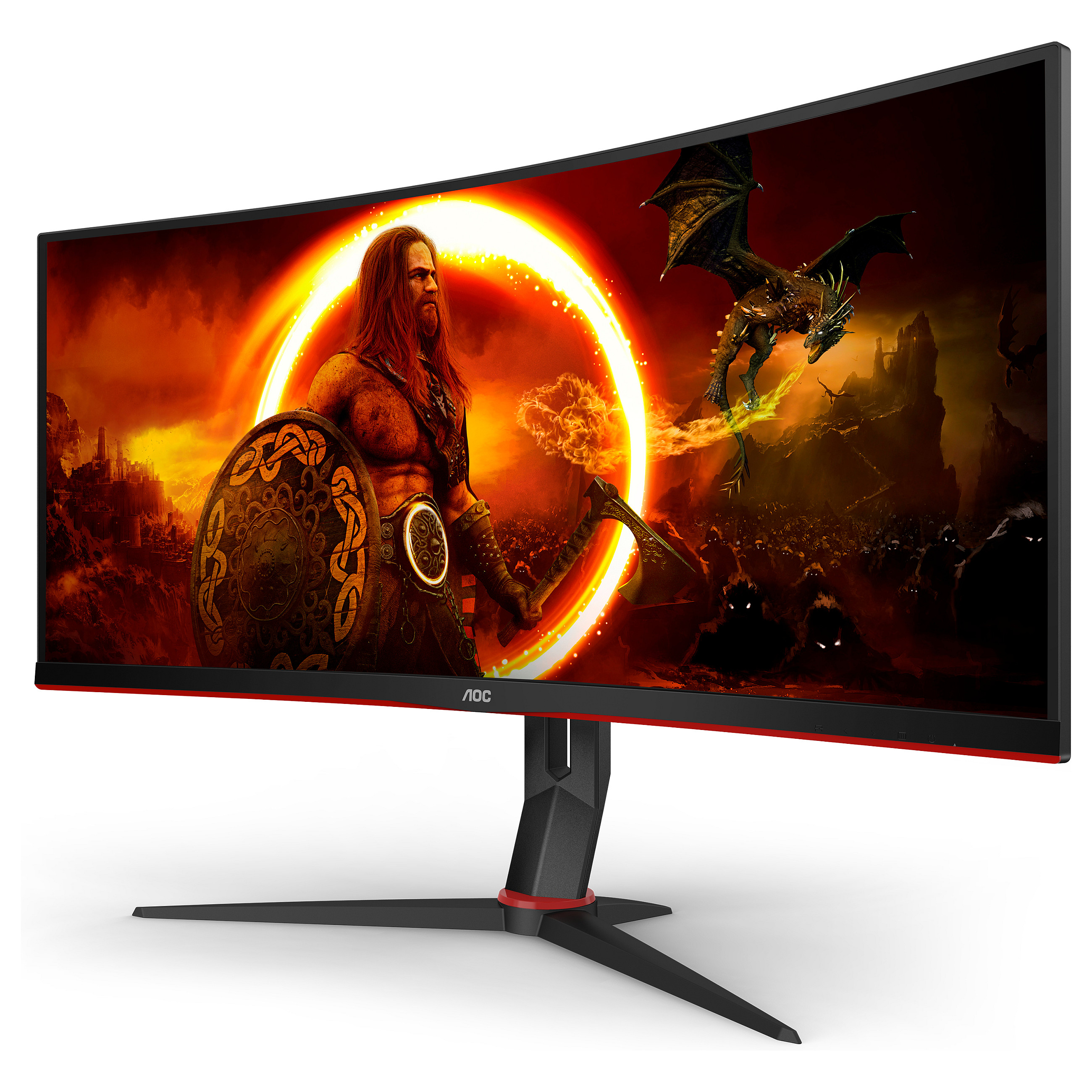 Monitor Gaming AOC CU34G2XP/BK / 34"/ UltraWide Quad HD VA / LED / Curved / 180Hz / 1ms / USB+HDMI+DP - Zezë - 3