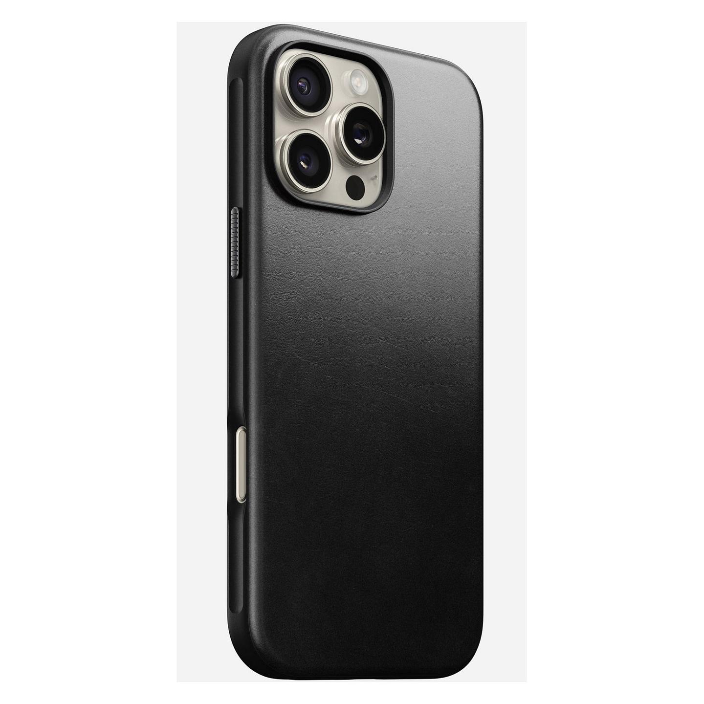 Aksesorë për telefon Nomad / Leather Case / Apple iPhone 16 Pro Max - Zezë