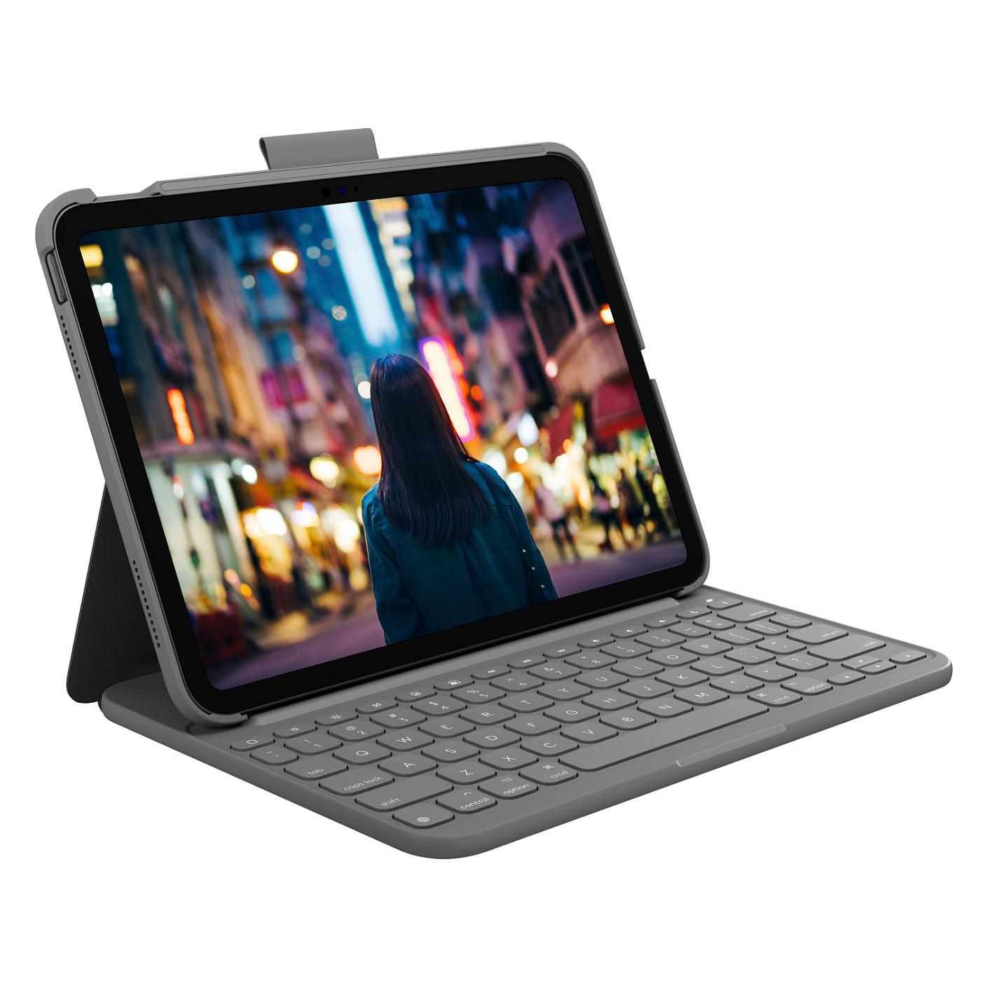 Aksesorë për Tablet Logitech Slim Folio / iPad 10. Gjeneratë & A16 / QWERTY / Nordic / Bluetooth / Folio Case - Gri