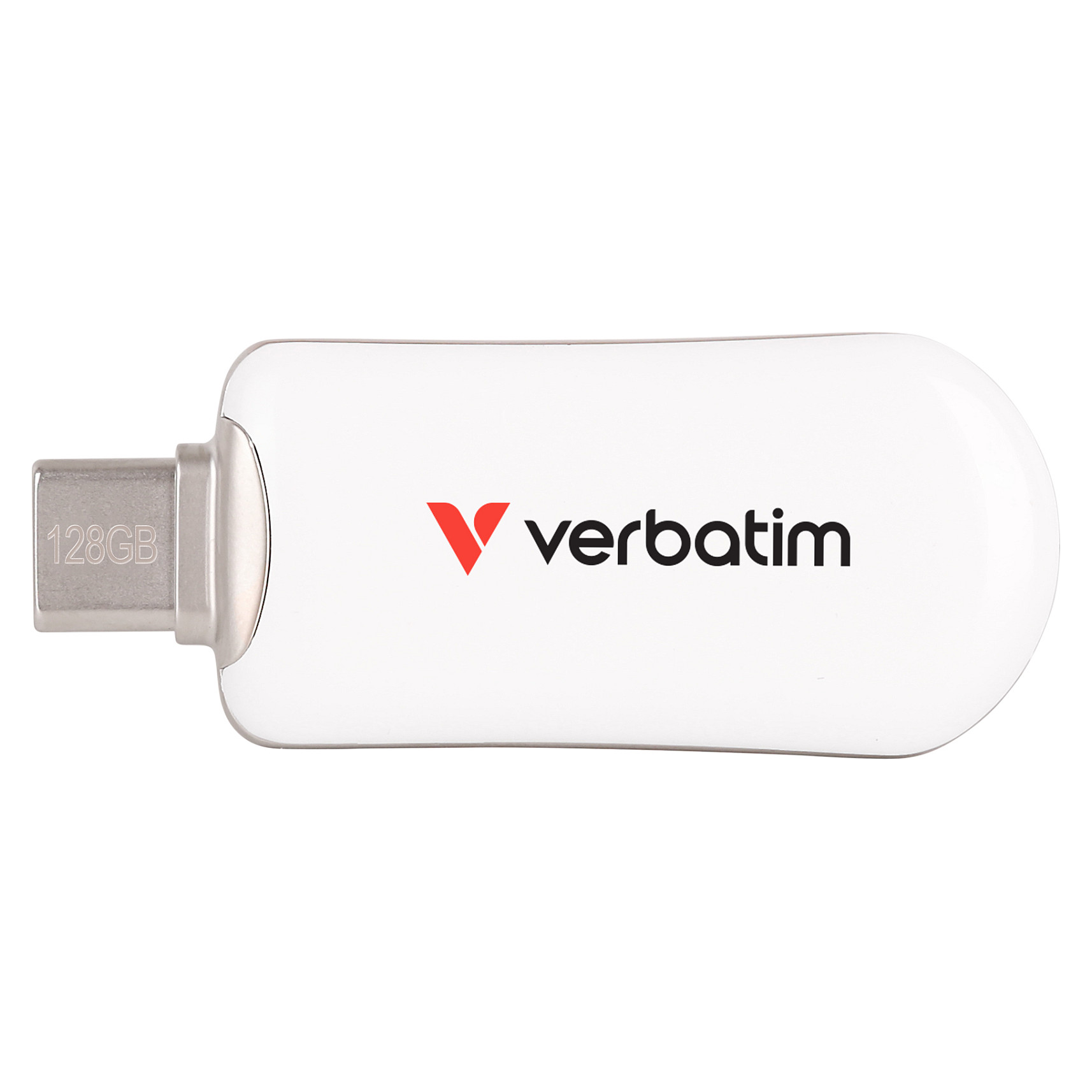 USB Flash Drive STICK Verbatim Plectra128GB USB-C 30229 - e bardhë - 1