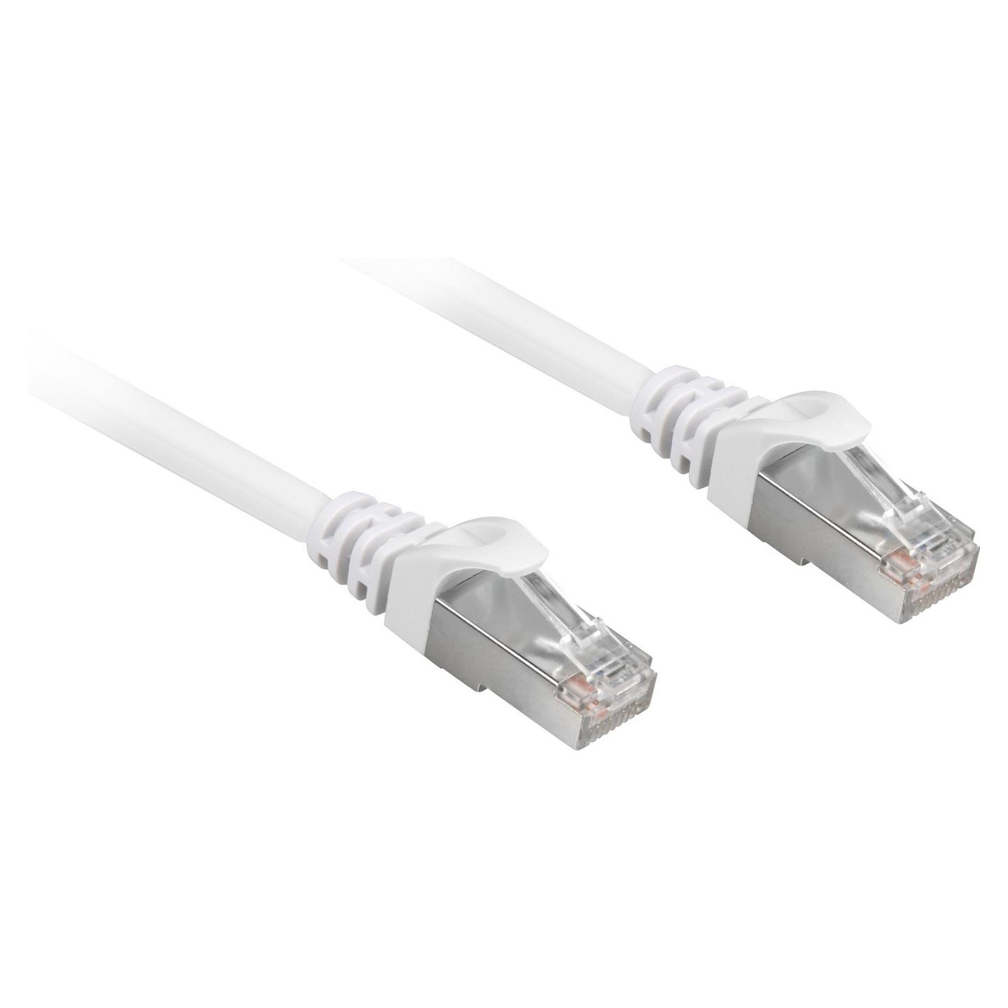 Kabllo për Rrjet Sharkoon / Cat 6A / S/FTP / RJ-45 / 10Gbps / 20m - Bardhë
