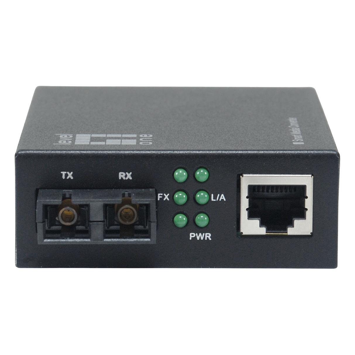 Konvertues Medias LevelOne GVM-2001, Gigabit Ethernet në Fibër Optike SC, Multi-Mode, 850 nm, 500 m - Zezë - 1