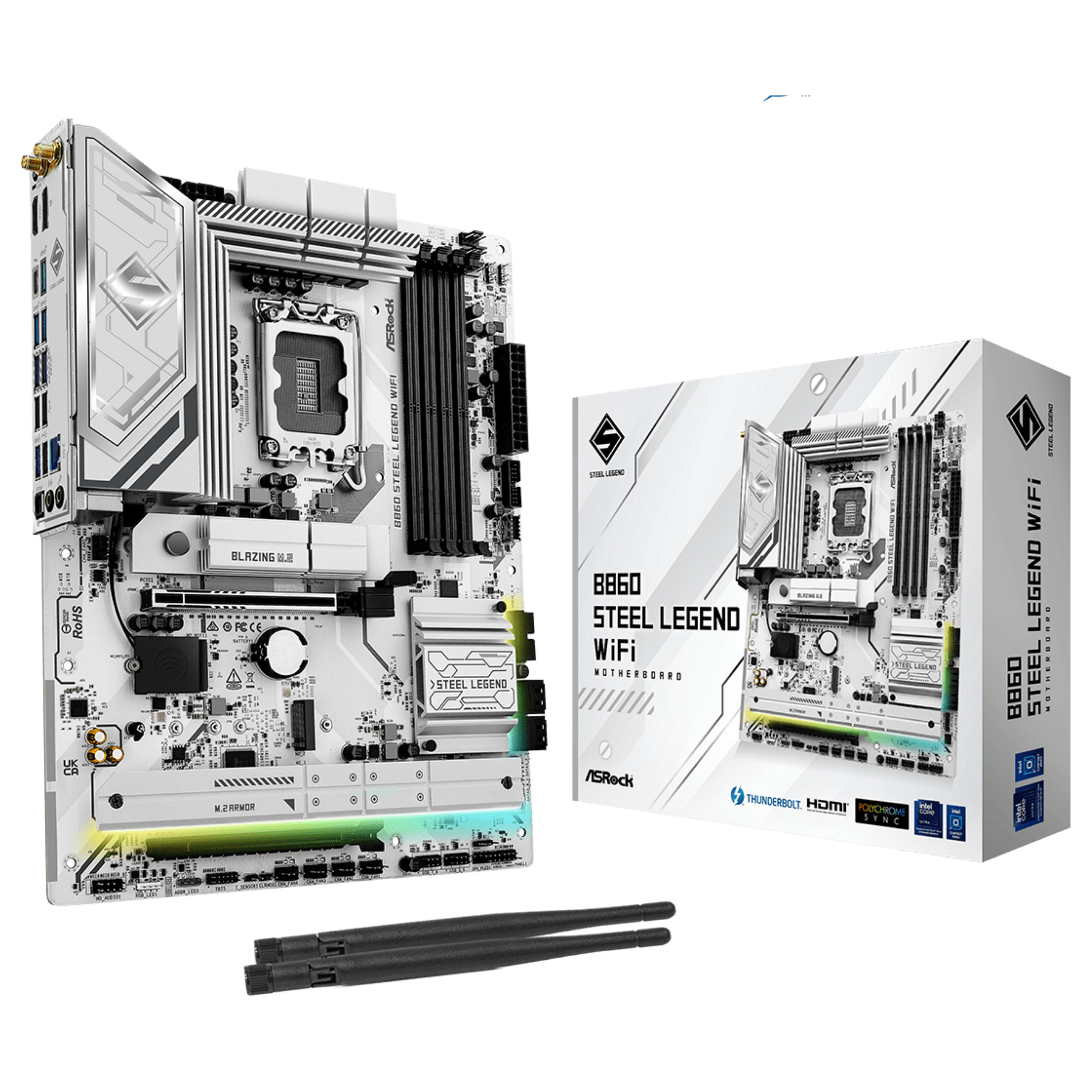 Pllakë Amë ASRock B860 Steel Legend WiFi / LGA 1851 / DDR5 / ATX / HDMI+DP - 1