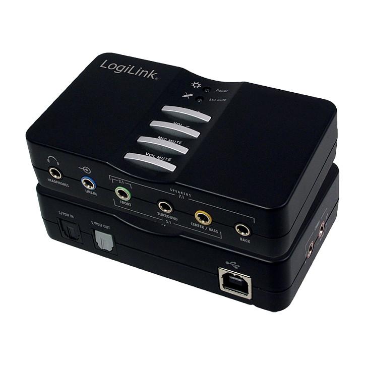 Sound Card USB LogiLink UA0099, Dolby 7.1, 8 Kanale, USB 2.0, 3.5mm, S/PDIF - Zezë