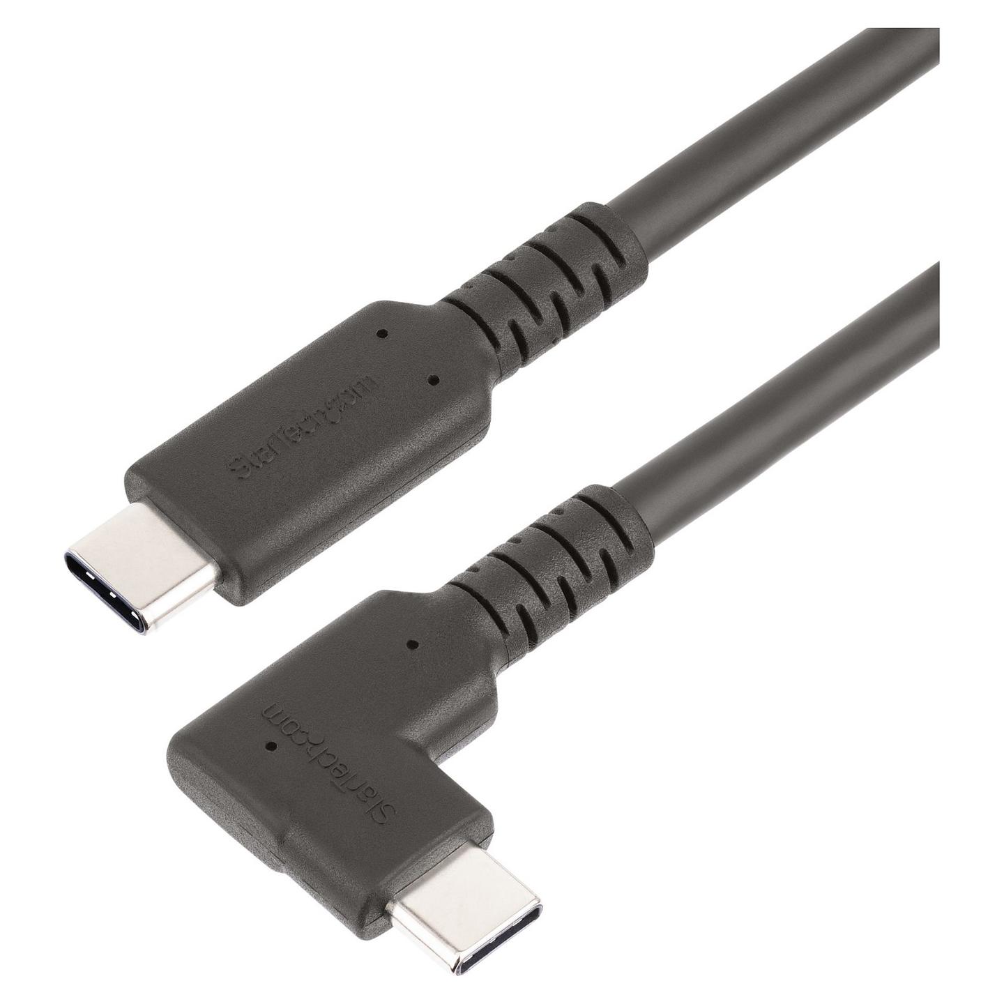 Kabllo USB StarTech.com RUSB31CC1MBR, USB-C në USB-C, USB 3.2 Gen 2, 10 Gbps, Power Delivery 100W, DisplayPort 1.2 4K 60Hz, 1 m – Zezë