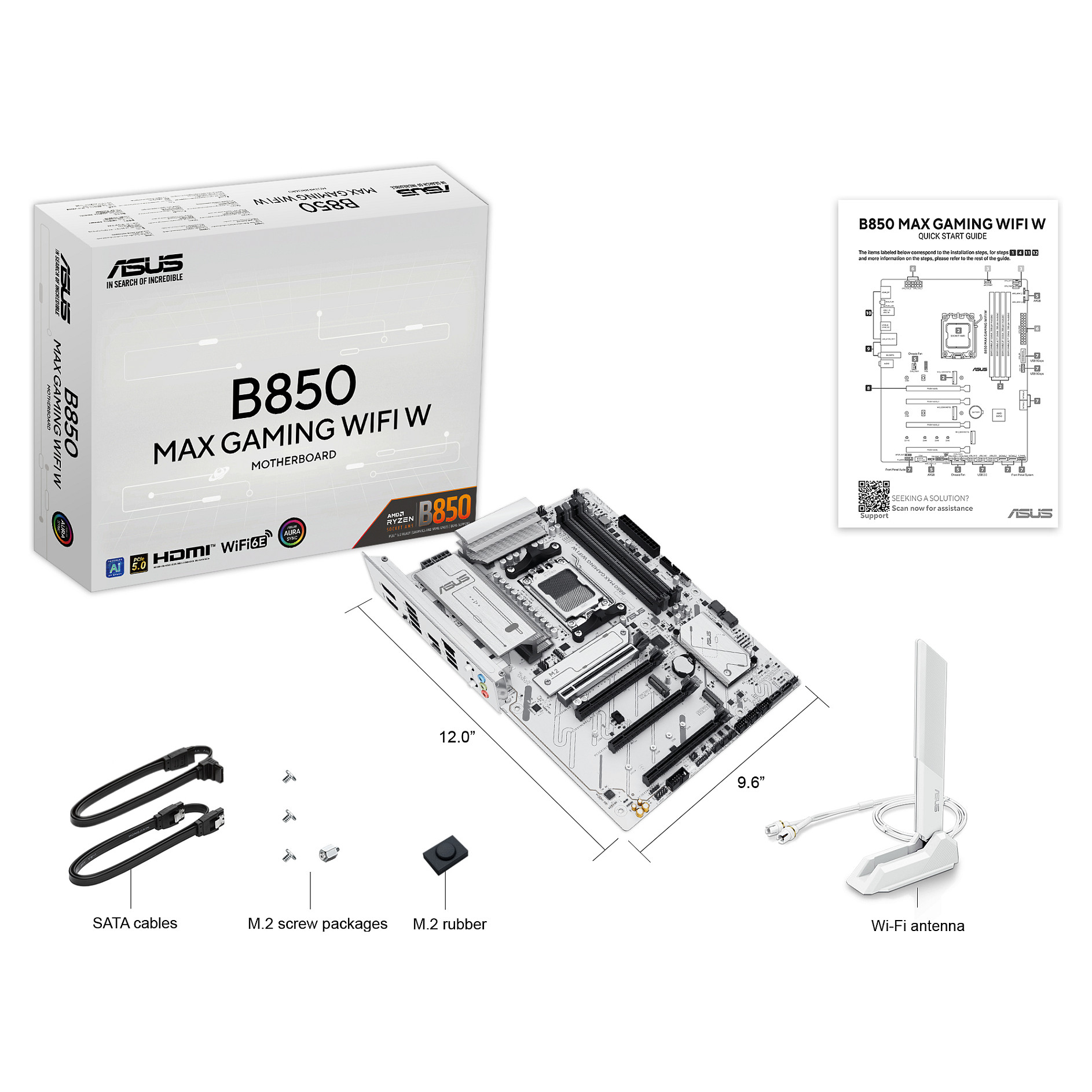 Pllakë Amë MB ASUS B850 MAX GAMING WIFI W - 6