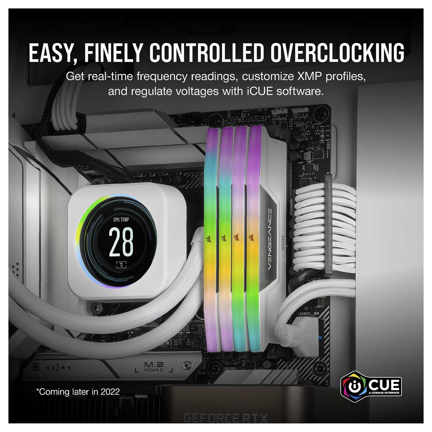 RAM Memorie DDR5 Corsair Vengeance RGB, 32GB (2x16GB), DIMM, 6000MHz, CL36, 288-pin – Bardhë - 9