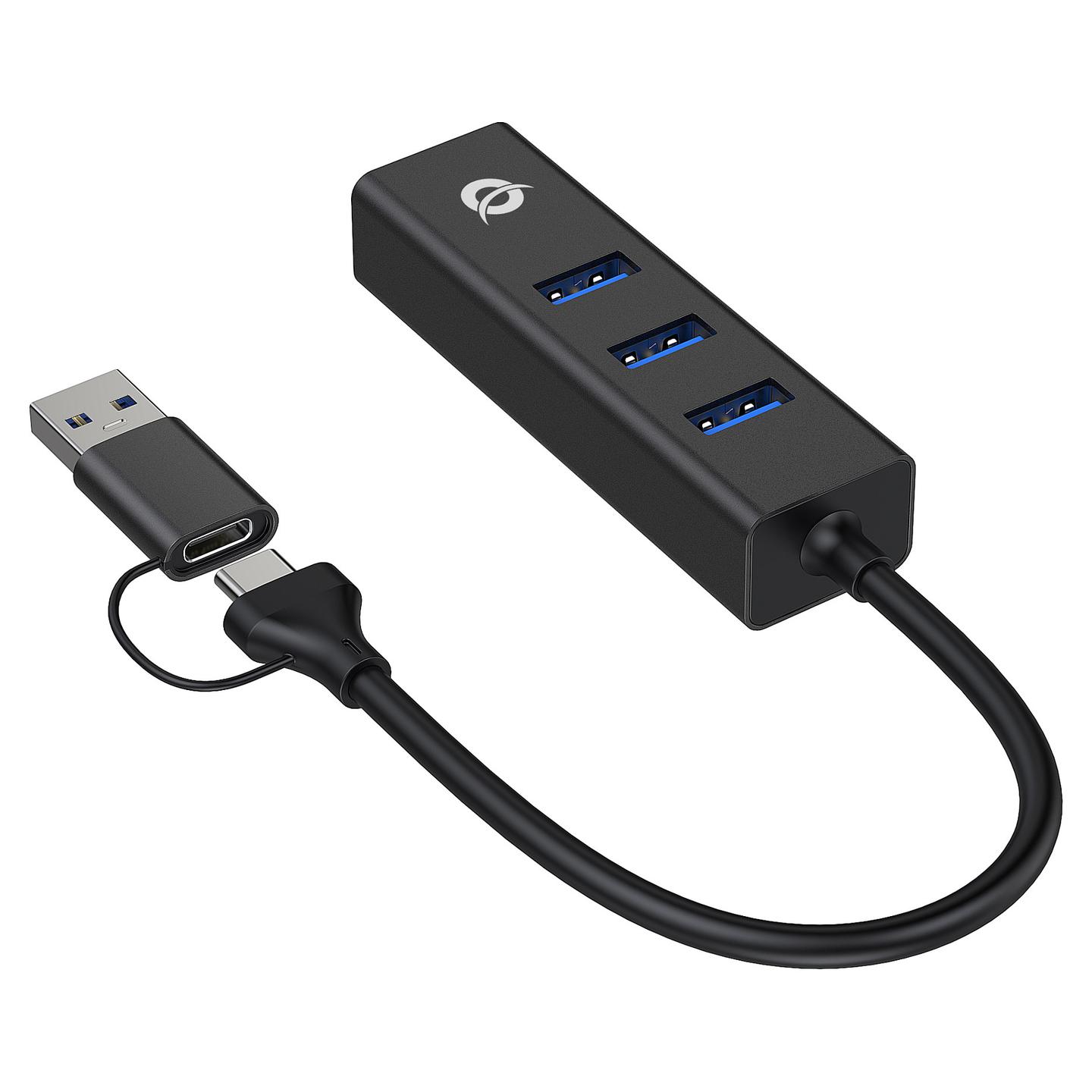 Hub Conceptronic DONN07BA, 3x USB-A, Gigabit Ethernet, USB 3.2 Gen 1, 5Gbps - Zezë - 3