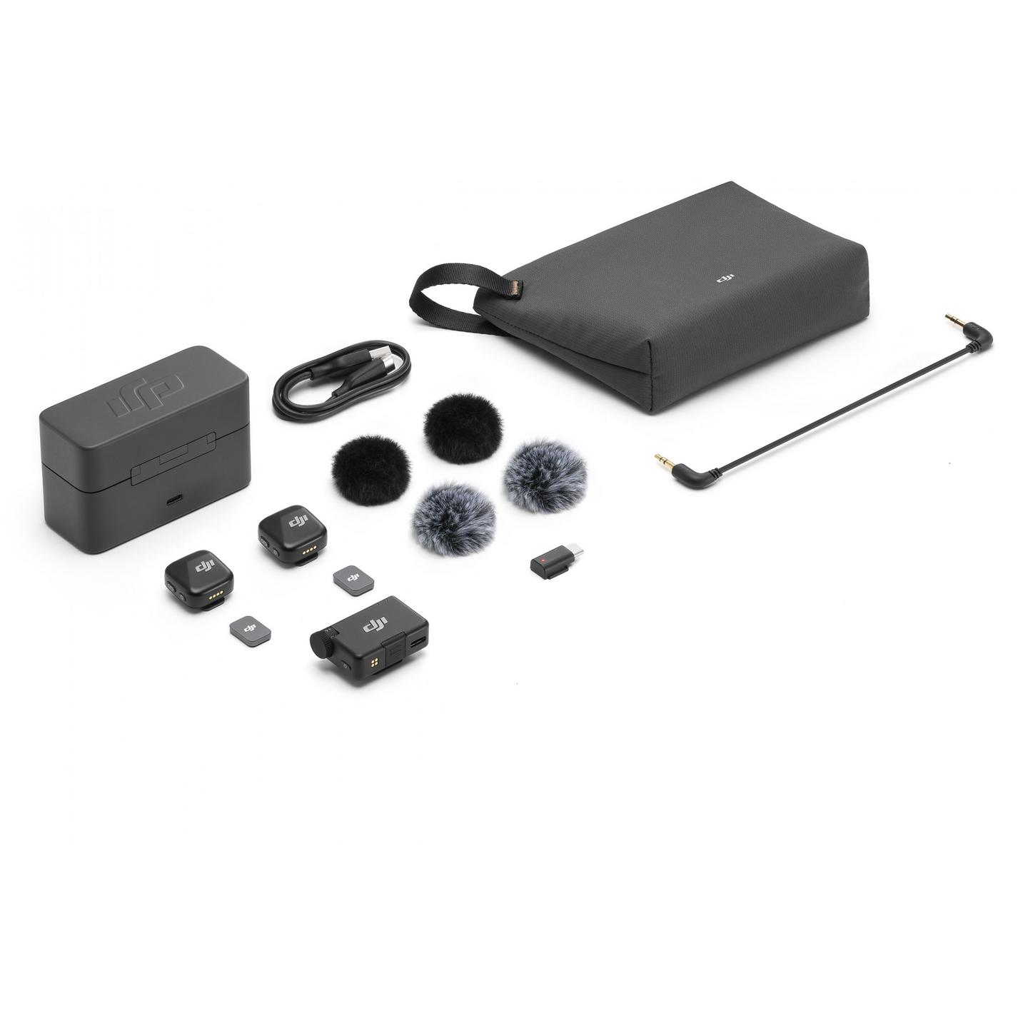 Mikrofon DJI Mic Mini, 2 Transmetues, 1 Marrës, Charging Case - Zezë - 13