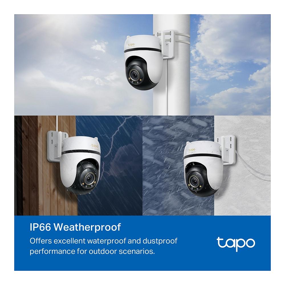 Kamerë Sigurie IP CCTV TP-Link Tapo C530WS, 3K 5MP, 3.2 mm, 88.4°, Wi-Fi 2.4 GHz, Pan & Tilt 360°, IR 30 m, Color Night Vision, Audio 2-Drejtimësh, IP66 - Bardhë - 13