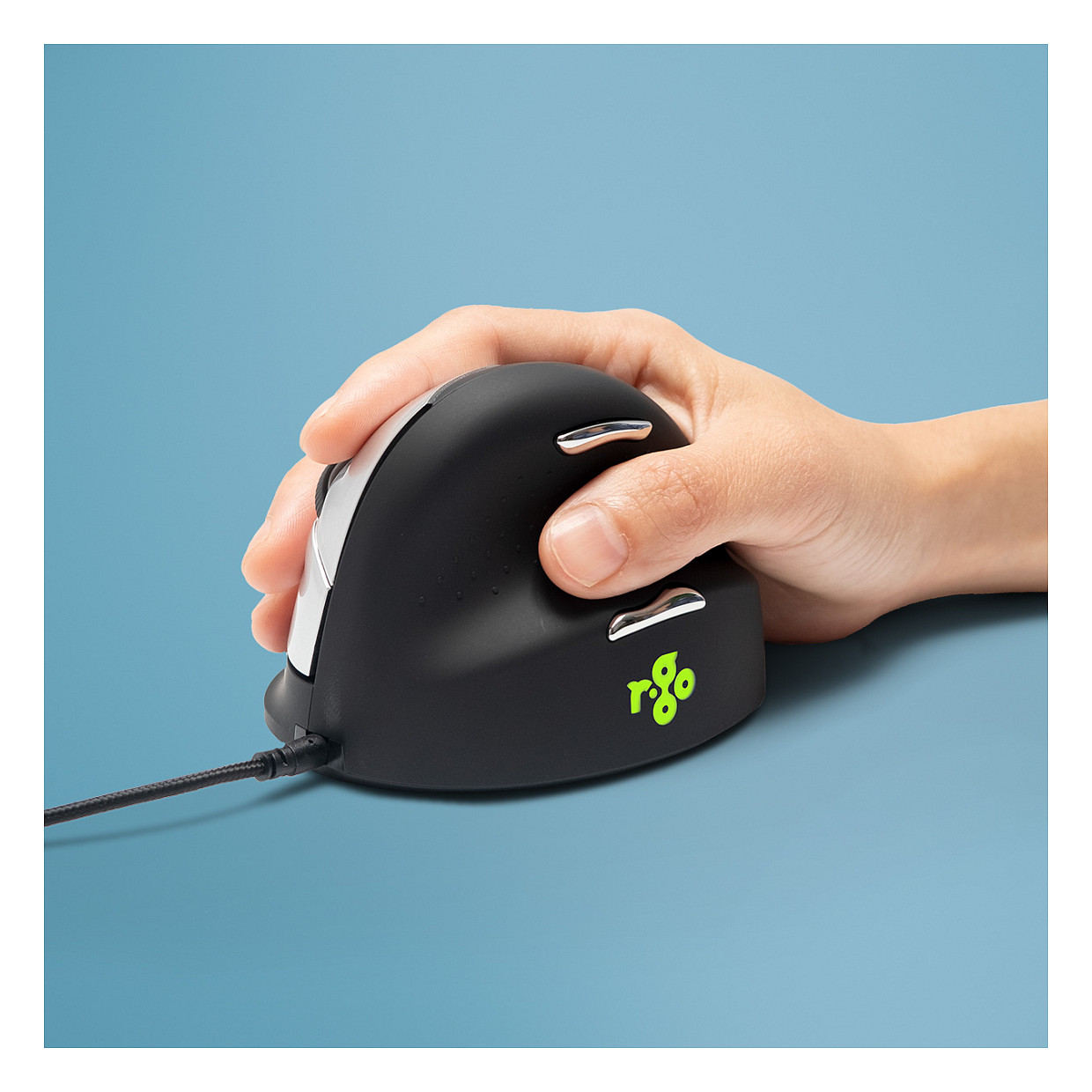 Maus me kabllo R-Go Tools HE Break / 2400 DPI / USB-A / 5 Butona - Zezë
