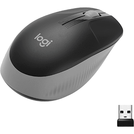 Maus pa Kabllo Logitech M190 / Optik / 1000 DPI / 3 Butona / 2.4 GHz / USB Nano-Receiver - Gri - 5