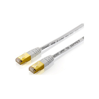 Kabllo për Rrjet Equip Patch Cable Cat5e F/UTP / 2xRJ45 / 10.00m / Bardhë / LSZH – Polybag - 1
