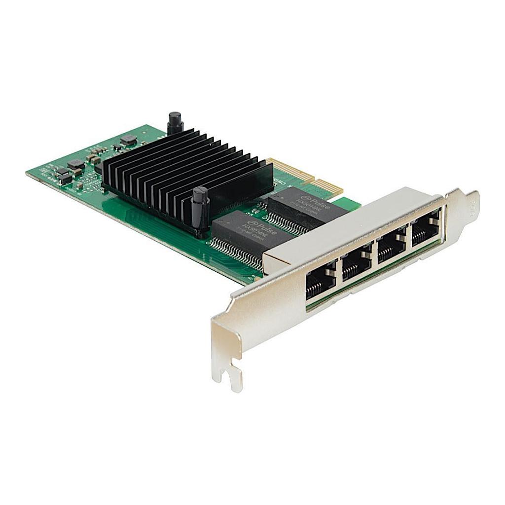 Karta të Rrjetit Inter-Tech Argus ST-7238, PCI Express 2.0 x4, 4x Gigabit LAN RJ45, 10/100/1000Mbps, Intel i350, Low Profile