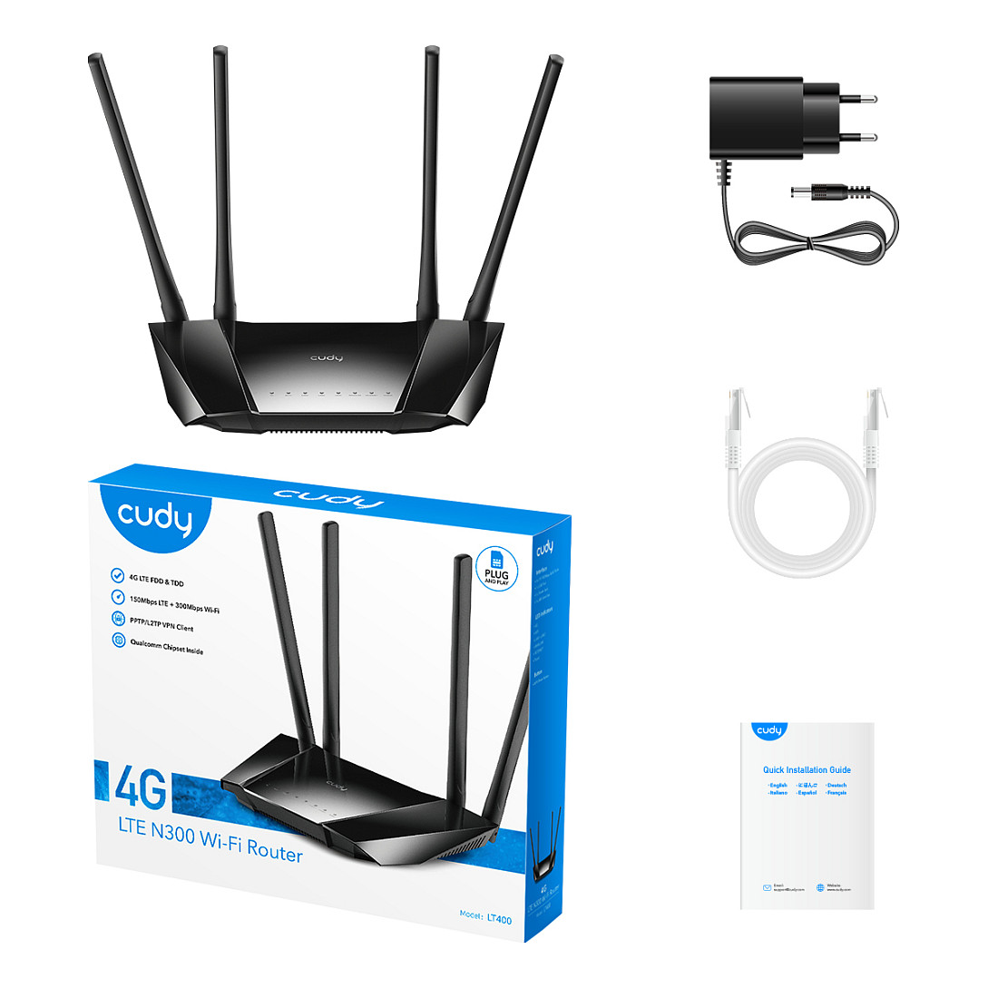 Ruter Cudy N300 / Wi-Fi 4G LTE / Cat4 / I zi - 5