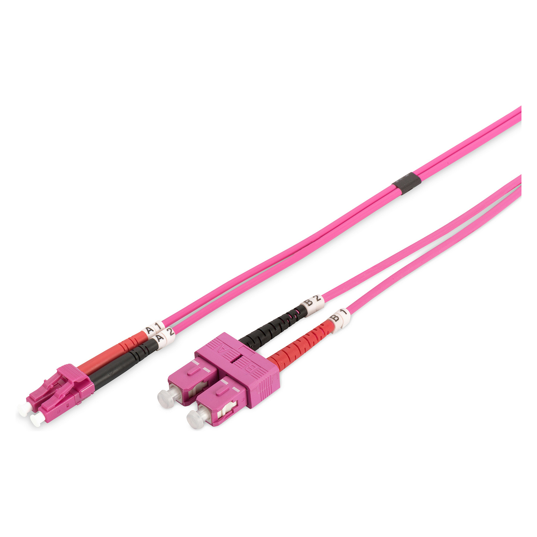Kabllo për Rrjet DIGITUS LWL Patch LC–SC 5.00m Multimode Duplex OM4 - 1