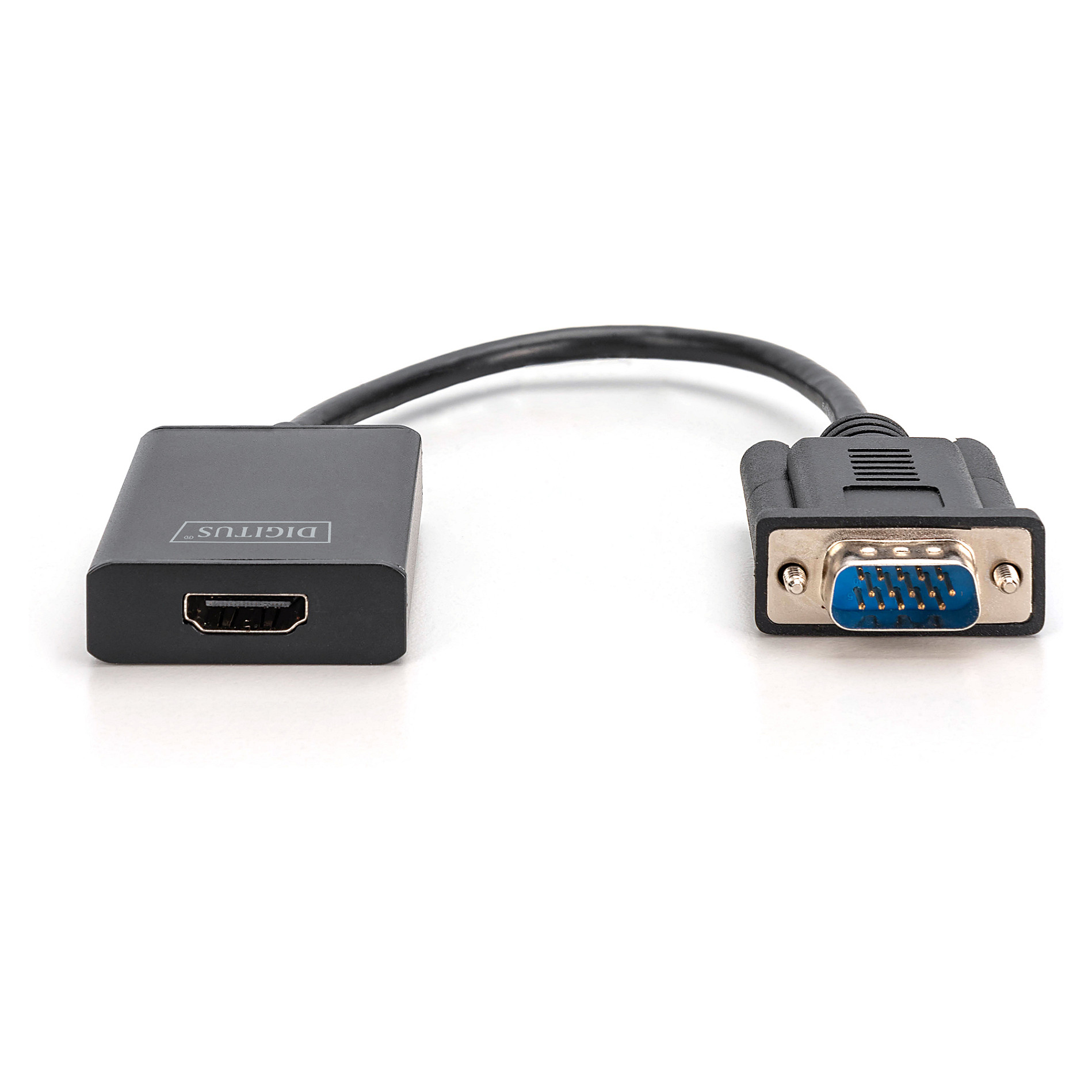 Kabllo VGA në HDMI DIGITUS / me Audio / Full HD 1080p - Zezë - 2