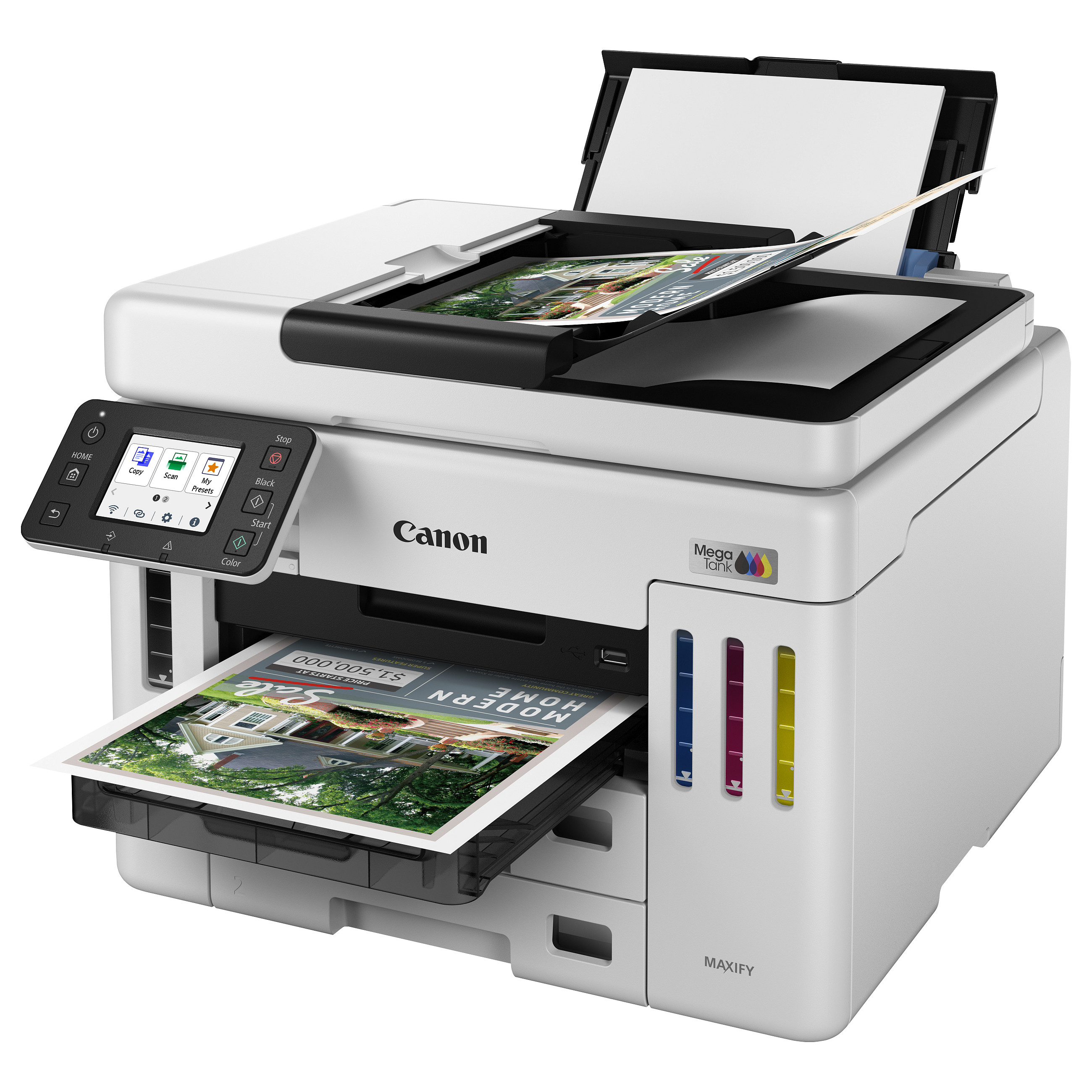 Printer Inkjet Canon MAXIFY GX7150 MegaTank / Color / 4-in-1 - Bardhë / Zezë - 11