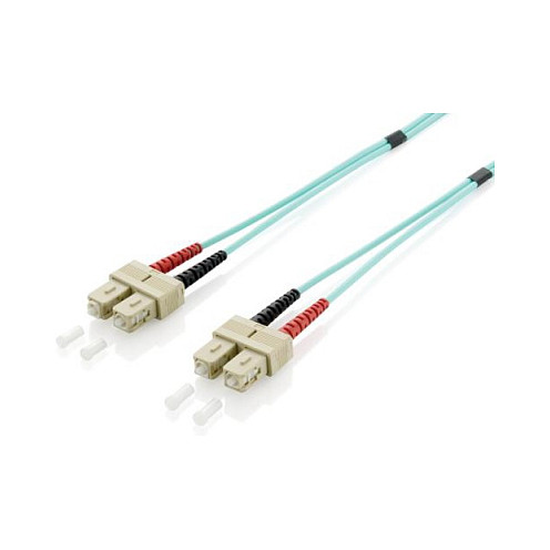 Kabllo për Rrjet Equip LWL Patch Cable SC–SC / 0.50m / Multimode Duplex OM3 / Blu – Polybag - 1