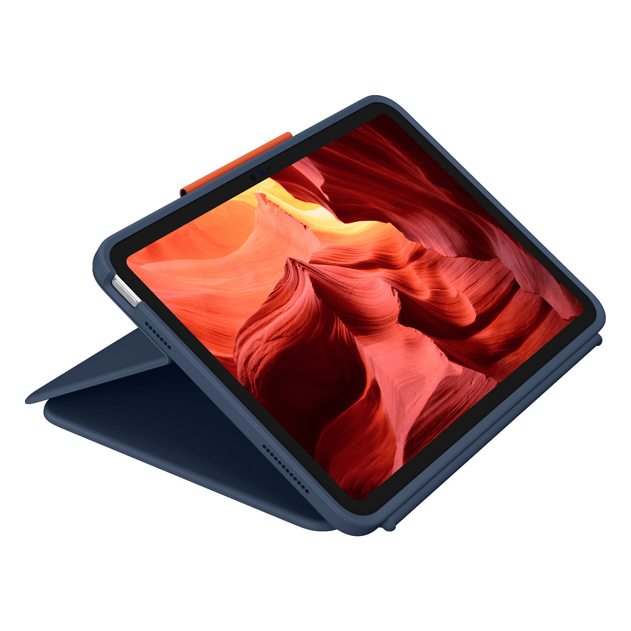 Tastierë Me kabllo Logitech Rugged Combo 4 Touch / QWERTY / Anglisht UK / Trackpad / Smart Connector - Blu - 8
