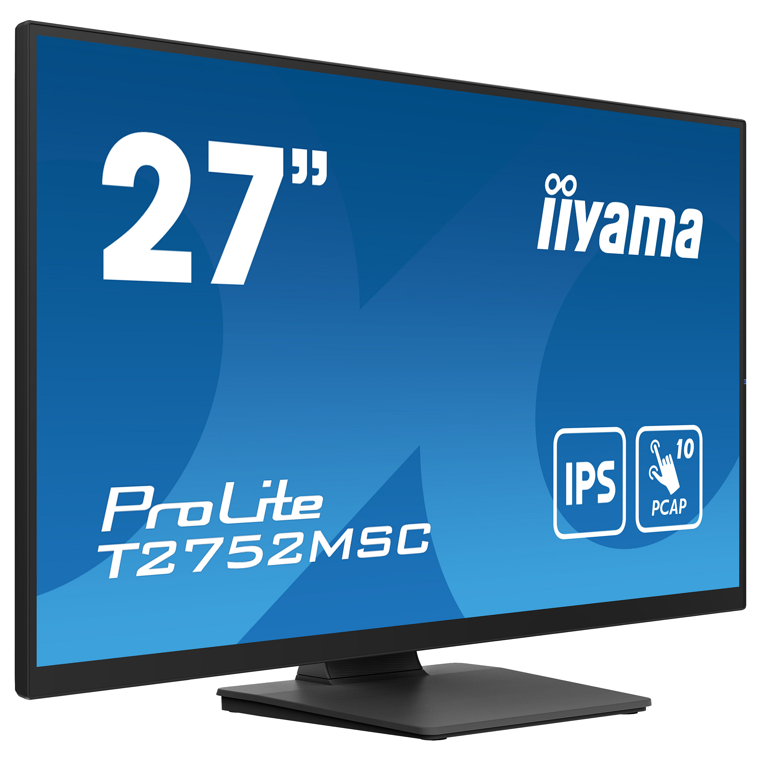 Monitor iiyama ProLite T2752MSC-B1 / 27" / Full HD IPS / LED / Touchscreen / 60 Hz / 5 ms / HDMI+USB+DP+HDCP - Zezë - 3