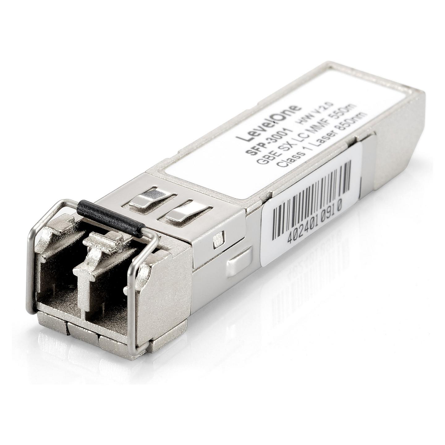 Transceiver LevelOne SFP-3001, SFP, 1.25Gbps, 1000BASE-SX, Multi-Mode, LC Duplex, 850nm, deri në 550m - Argjend