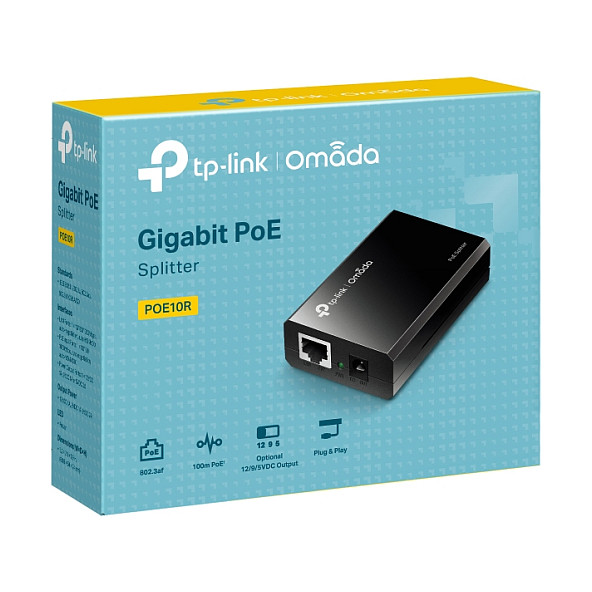 Spliter PoE TP‑LINK POE10R / IEEE802.3af / Adjustable Output / Plug & Play - 5
