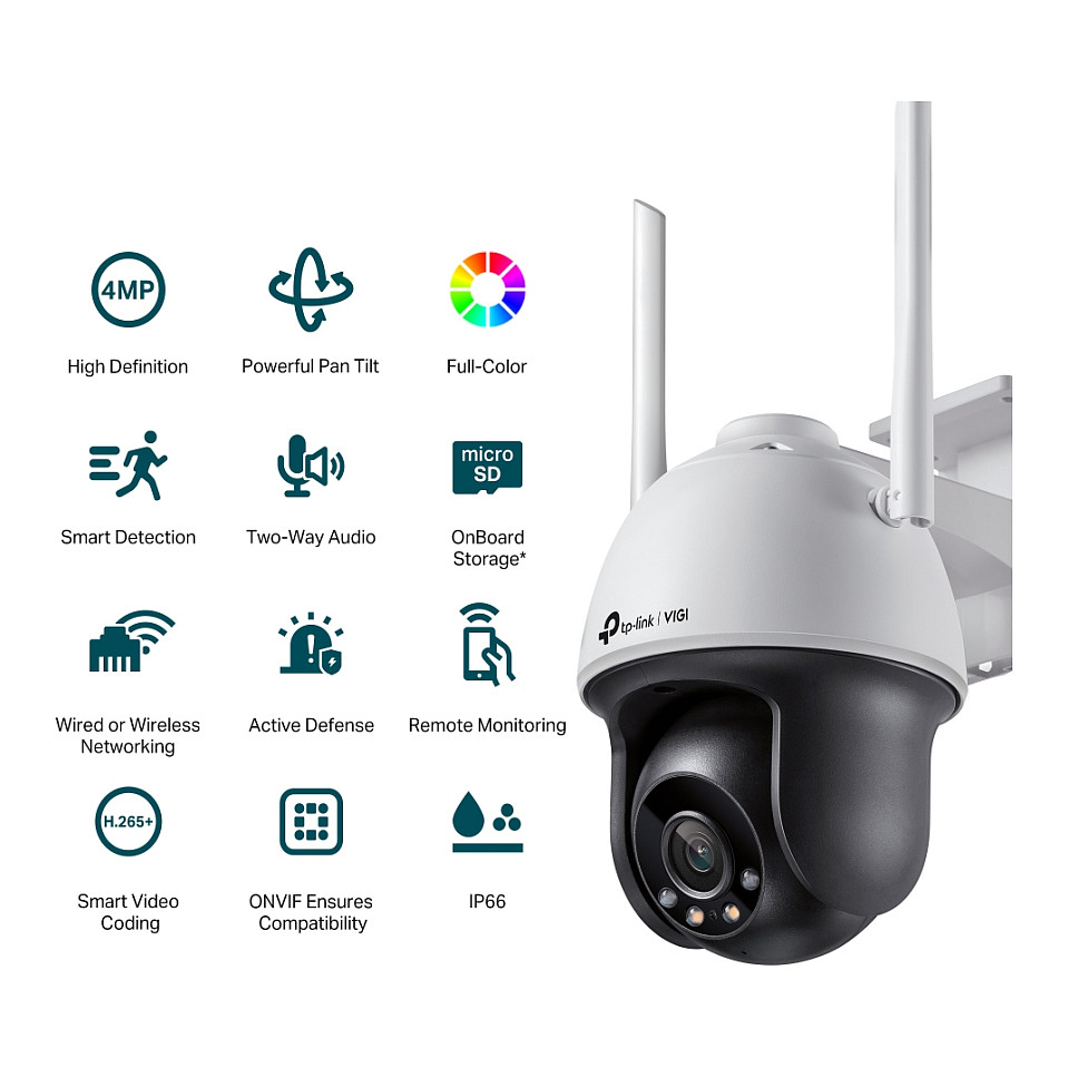 Kamera Sigurie IP CCTV TP-Link Omada IPCam VIGI C540-W(4mm) 4MP Full-Color - 2