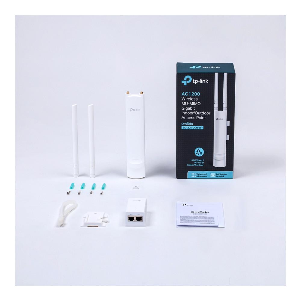 Access Point TP-Link Omada EAP225-Outdoor, Wi-Fi 5 AC1200 Dual-Band, 1x Gigabit Ethernet, PoE, IP65, Mesh - Bardhë - 5