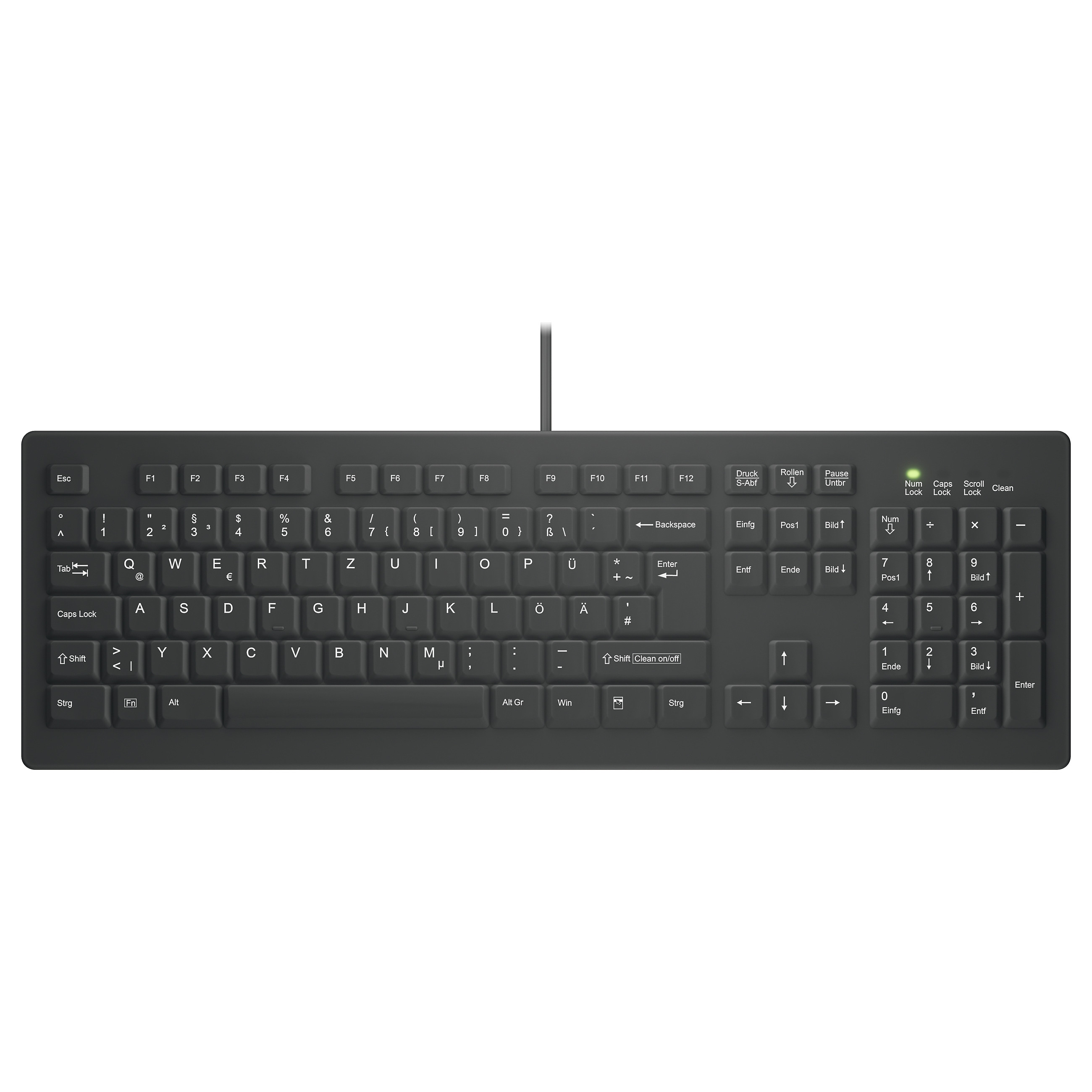 Tastierë Pa kabllo CHERRY AK-C8100 / QWERTZ – Zezë - 1