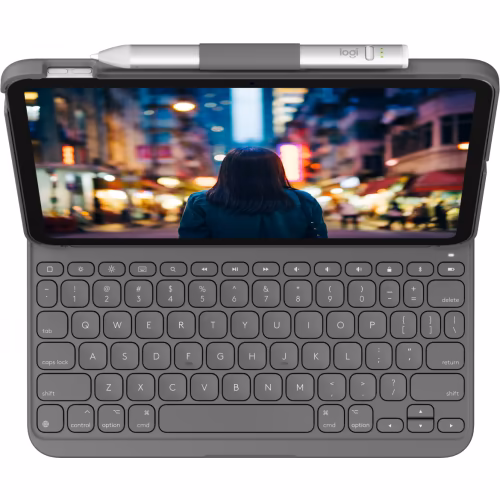 Tastierë për tablet Logitech Slim Folio / për iPad 10.9" / QWERTY UK / Bluetooth / Folio - Hiri - 2