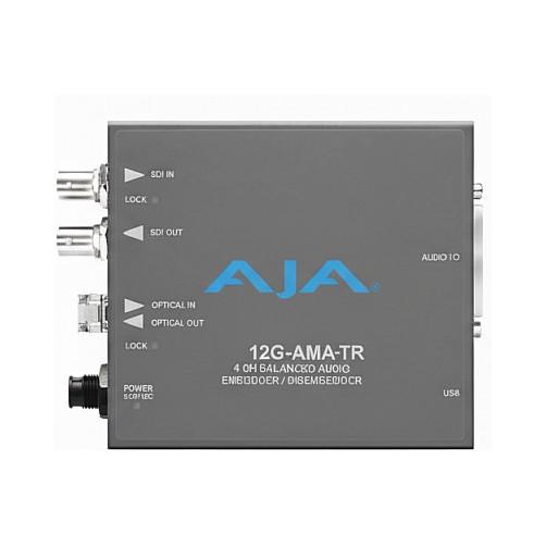 Konvertues Audio AJA 12G-AMA-TR, 12G-SDI, 4 Kanale Audio Analoge, LC Fiber Transceiver, Embedder/Disembedder
