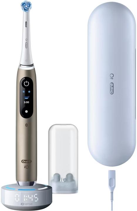 Furçë dhëmbësh elektrike Oral-B iO Series 10 / Eclipse Gold Special Edition / 7 Modalitete / Bluetooth / Ekran Interaktiv / Sensor Presioni / iO Sense – Ari/Bardhë