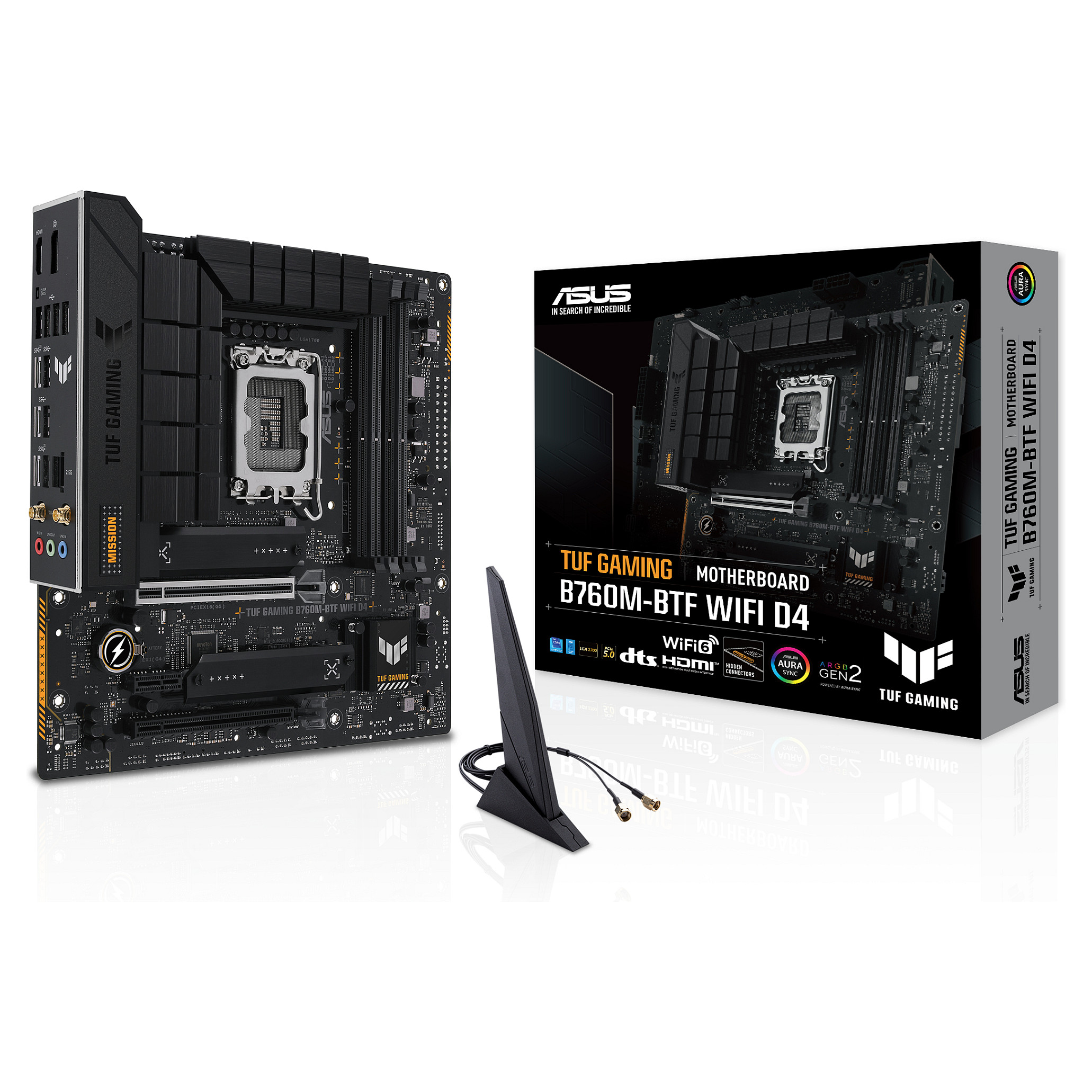 Pllakë Amë ASUS TUF B760M-PLUS GAMING BTF mATX D4 - 1