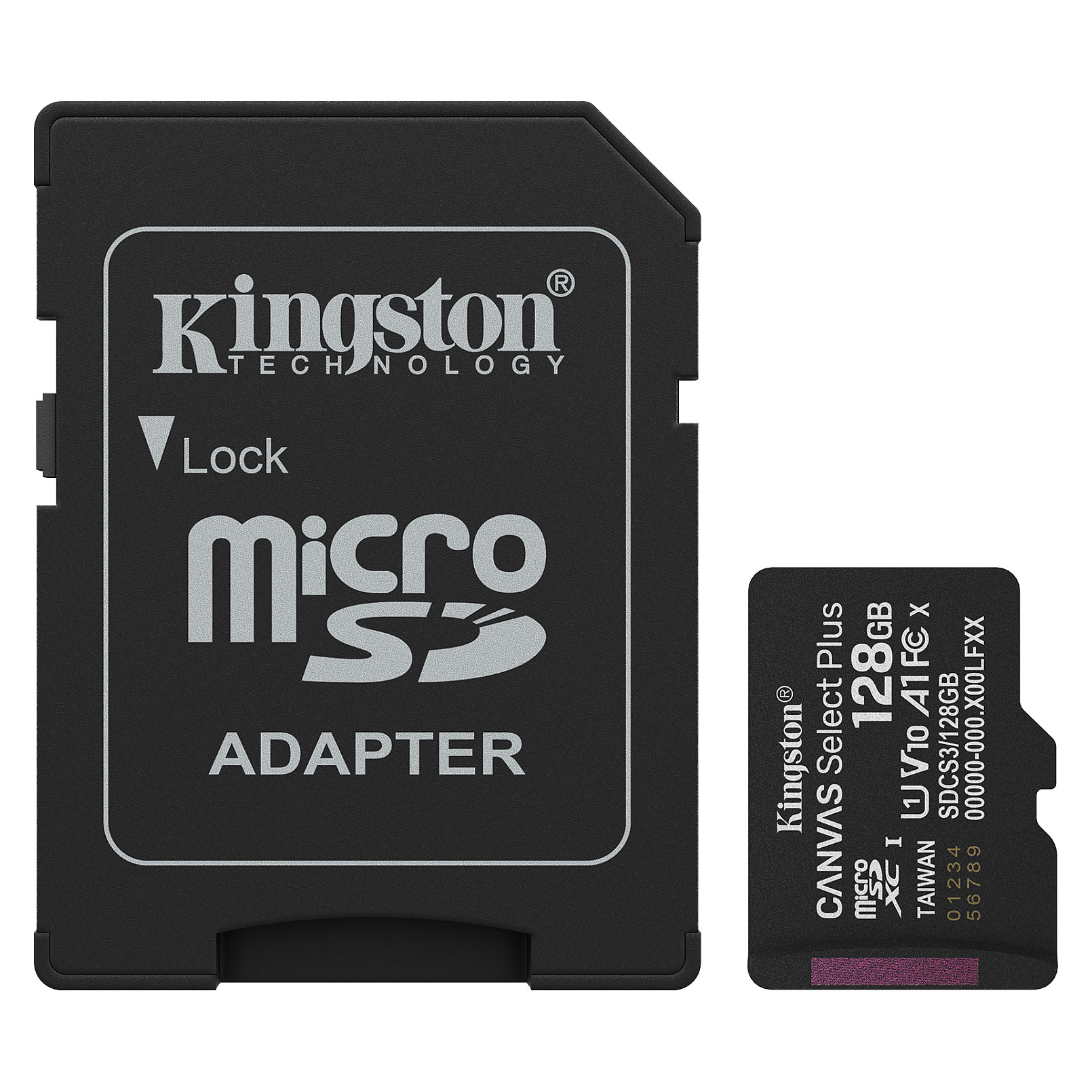 Kartë Memorie Kingston Canvas Select Plus Gen3 / 128GB / microSDXC / UHS-I / 150 MB/s / A1 - Zezë
