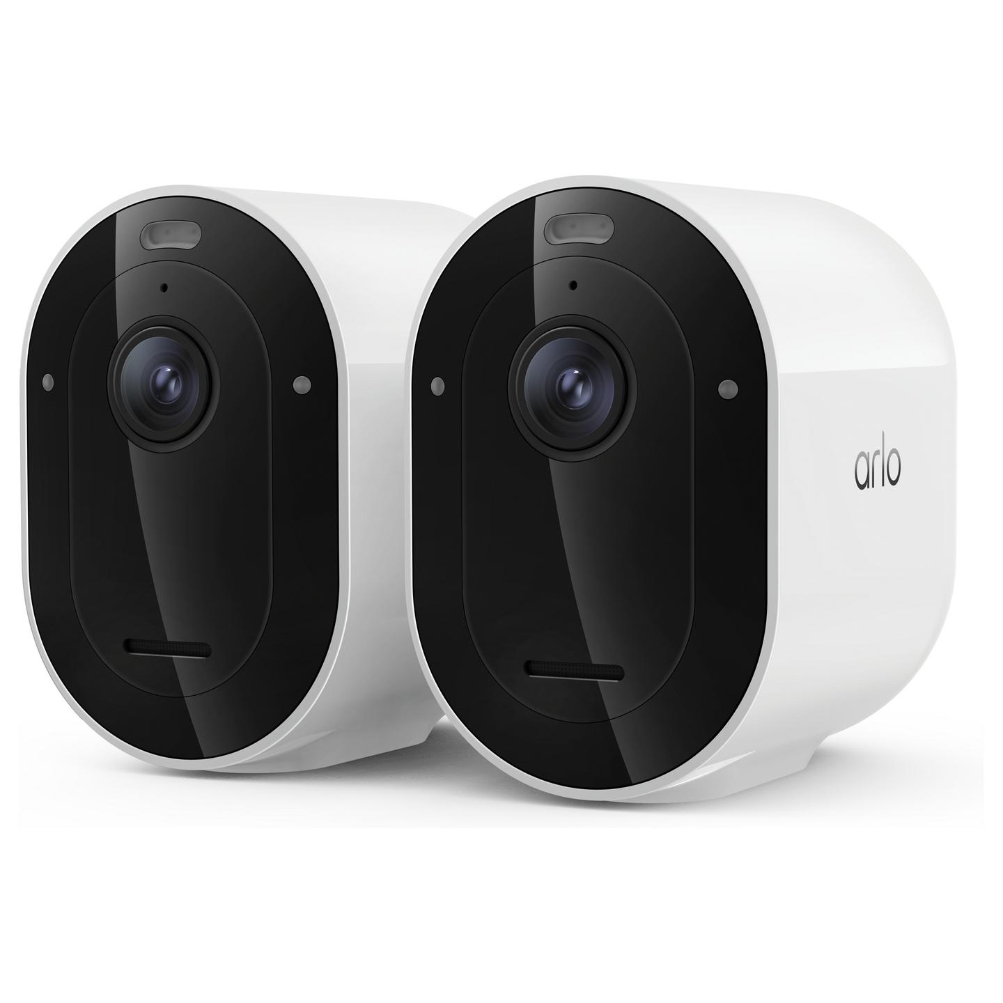 Kamerë Sigurie IP CCTV Arlo Pro 6 2K+, VMC4270P-100EUS, 4MP, 160°, Dual-Band Wi-Fi, Color Night Vision, 2-Way Audio, 2er Set - Bardhë - 12
