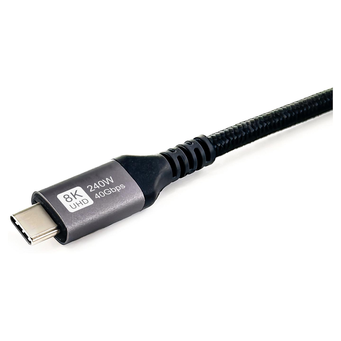 Kabllo USB Equip 128380 / USB-C në USB-C / USB4 Gen 3x2 / 40 Gbit/s / PD 3.1 240W / 8K/60Hz / 0.5m - Zezë - 3