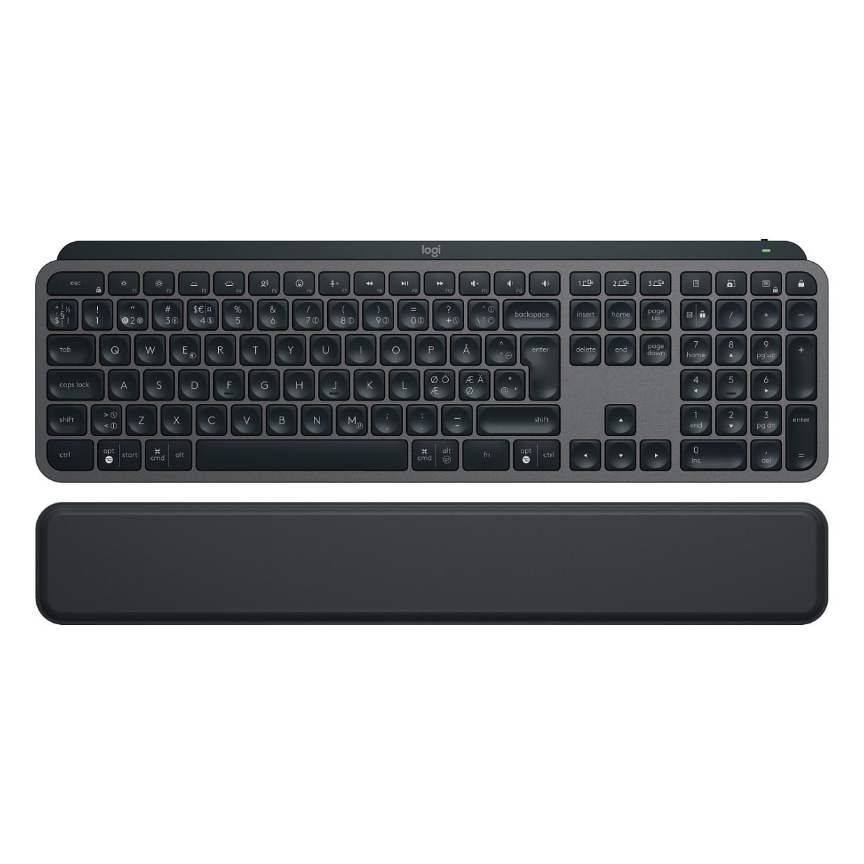 Tastierë pa kabllo Logitech MX Keys S, QWERTY Nordic, Bluetooth, Ndriçim LED i Bardhë, Mbështetëse për Kyçet e Duarve – Grafit - 3