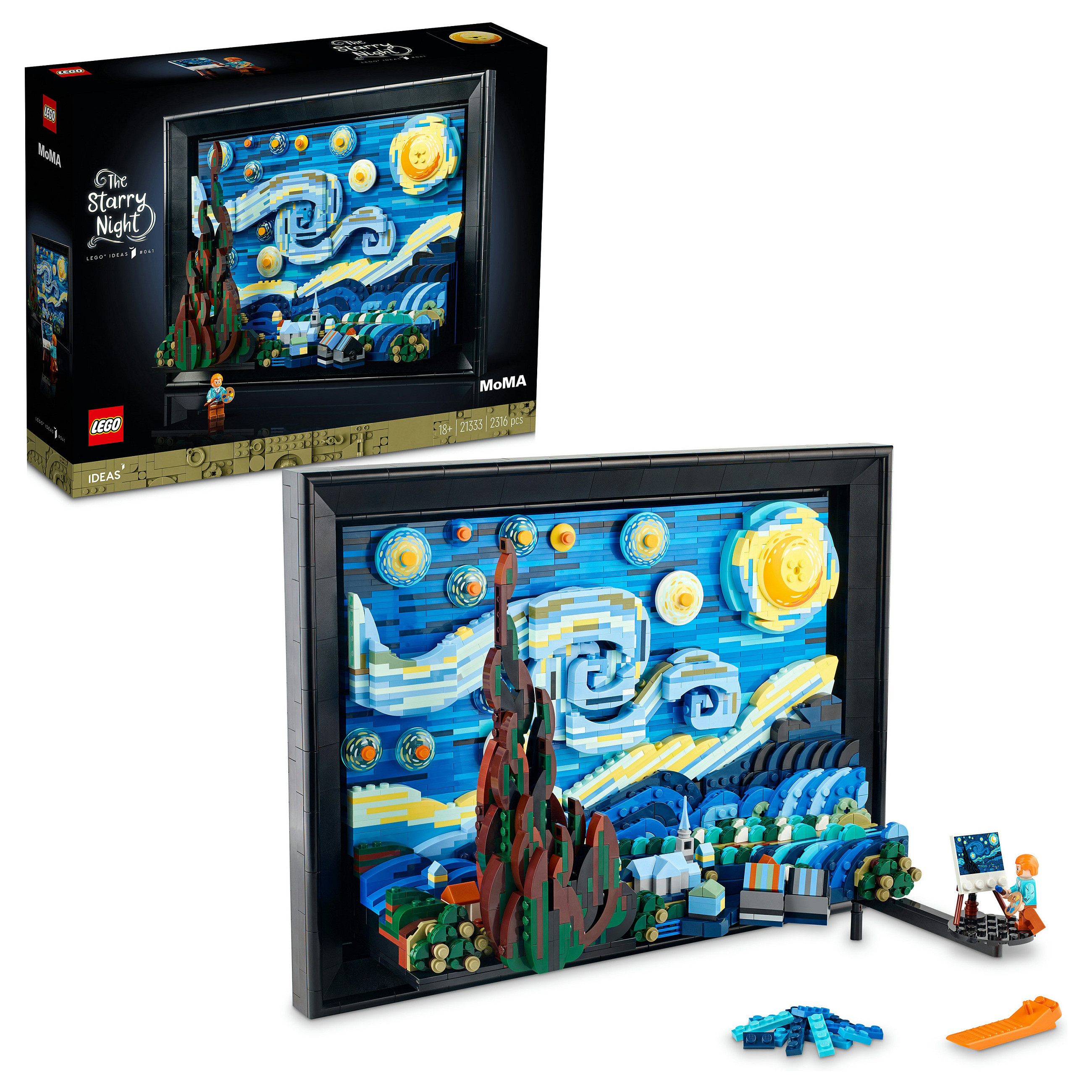 LEGO Ideas Vincent van Gogh – The Starry Night - 16